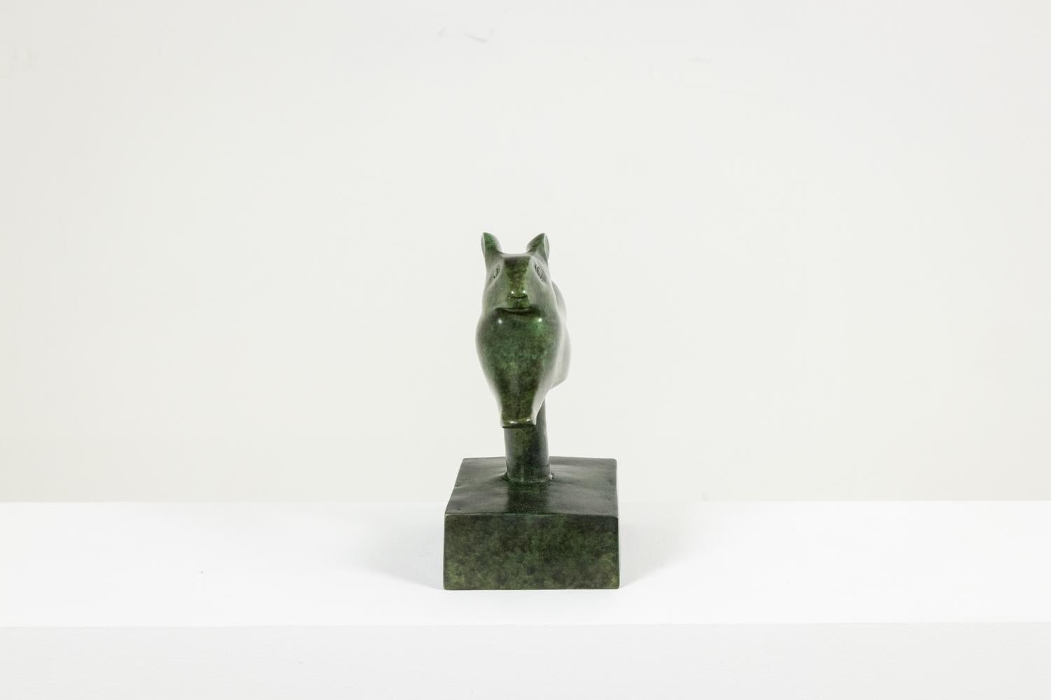 Français François Pompon. Lapin courant, bronze, 2006 impression