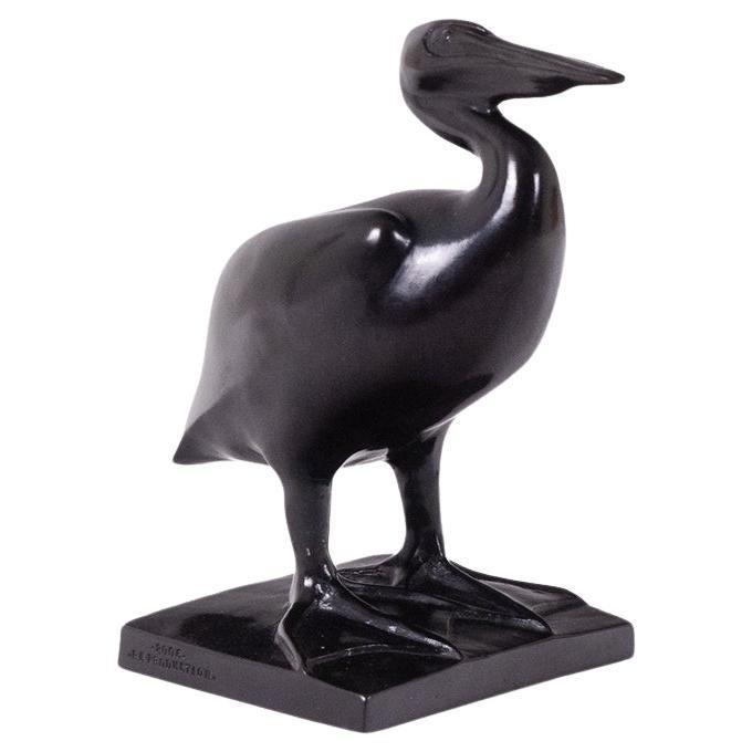 François Pompon. "Pelícano", bronce, impresión de 2006.