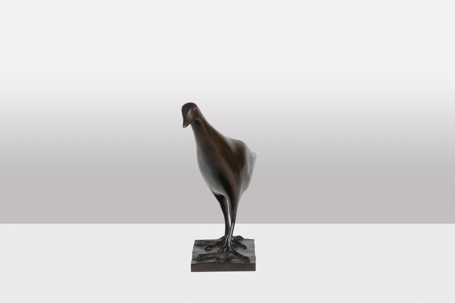 François Pompon. “Poule d’eau”, bronze, 2006 print. For Sale 1