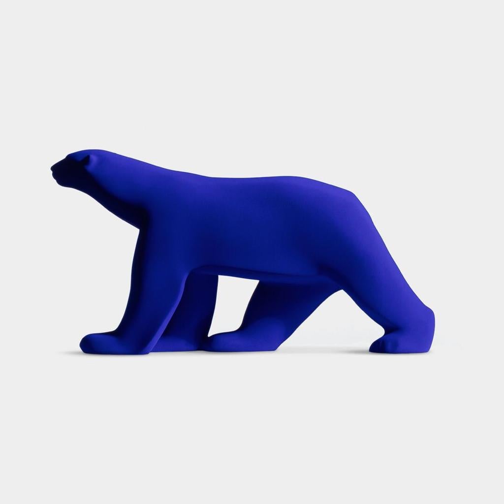 Original Pompon Bear Yves Klein Edition, Limited Edition Worldwide - Art Deco Sculpture by François Pompon