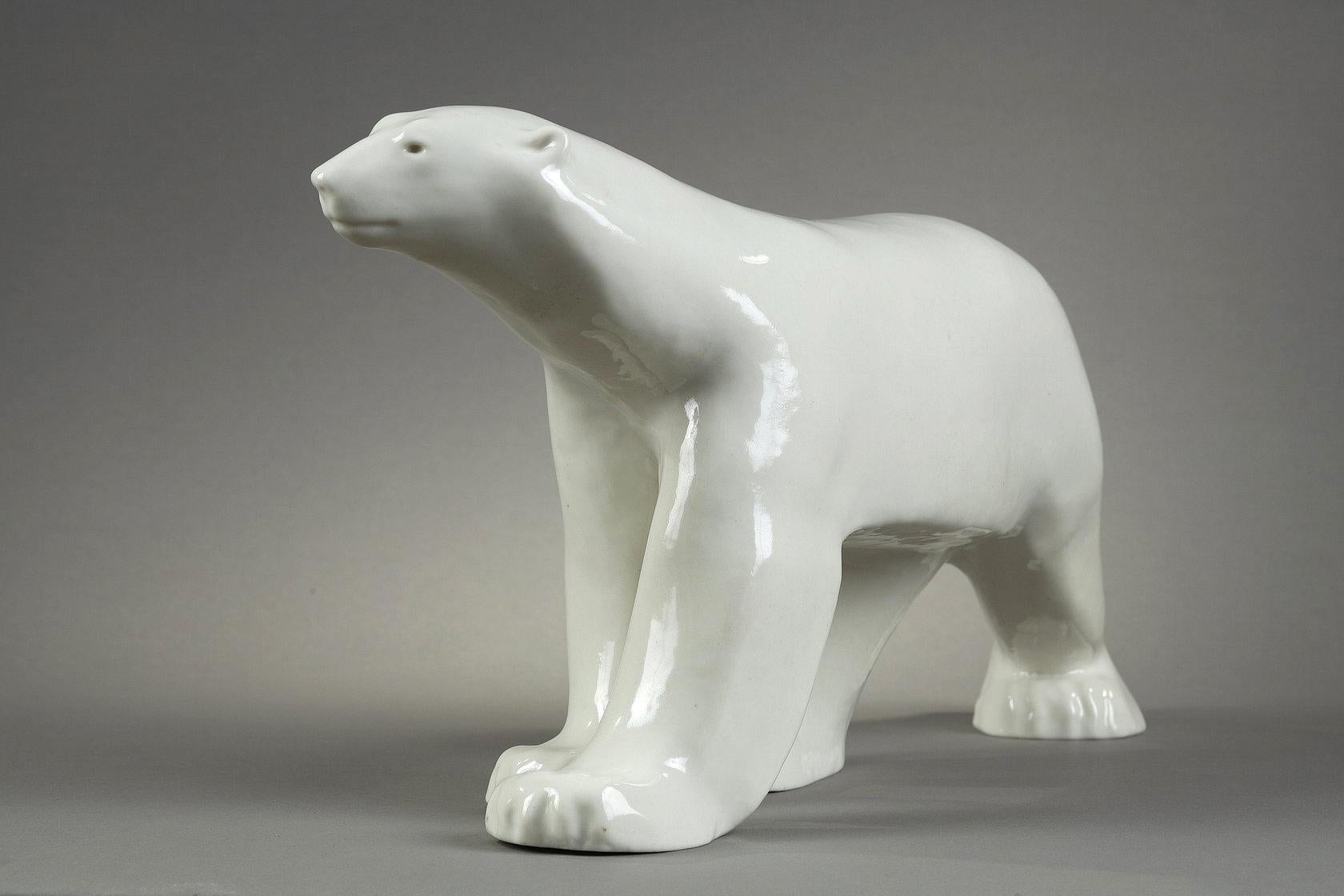 Oso polar - Figurative Sculpture Gris de François Pompon