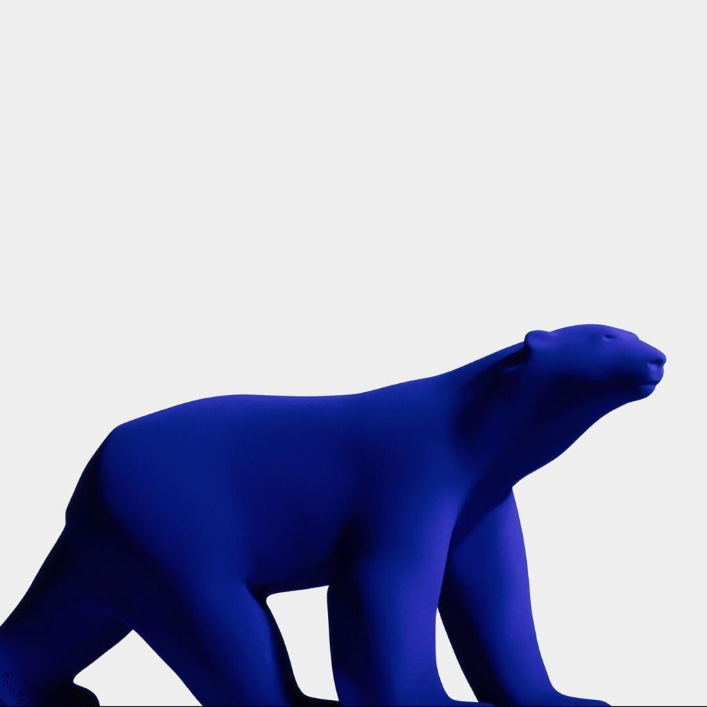 Worldwide Limited Edition Yves Klein, Ours Pompon in resin with IKB pigments   For Sale 2
