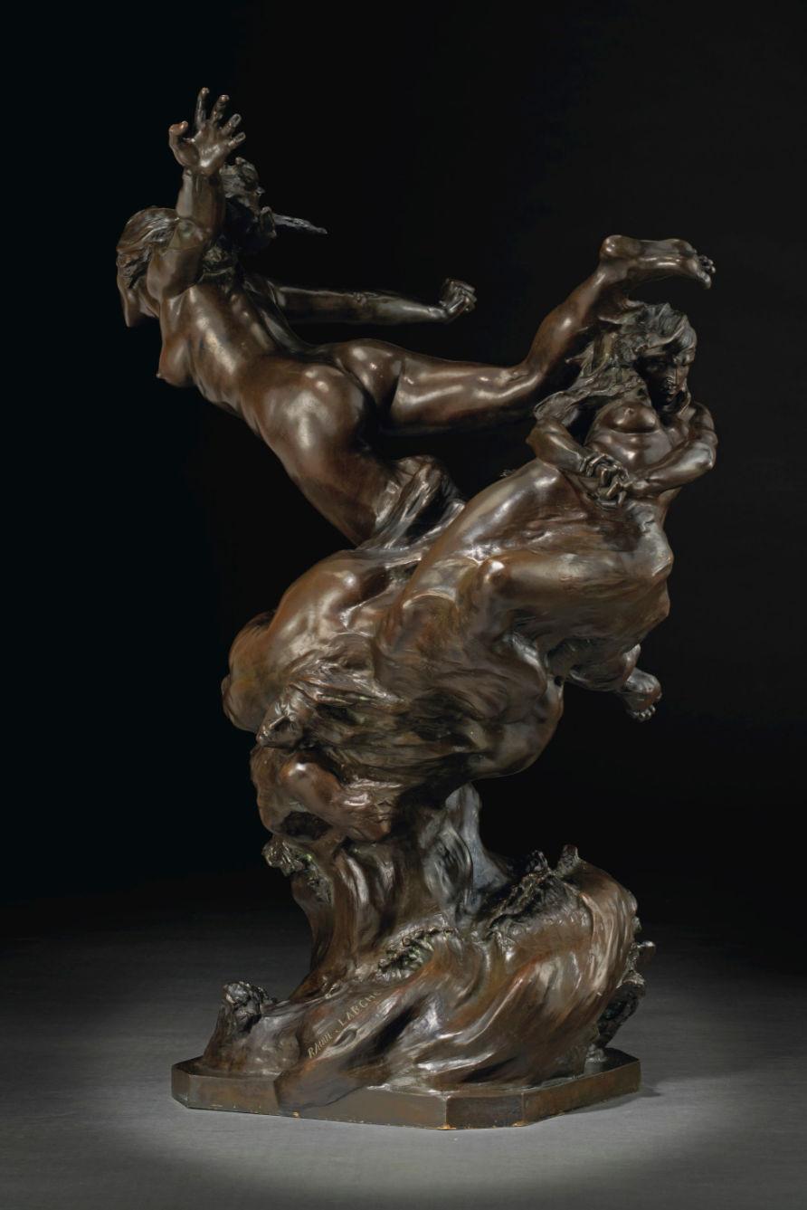 Francois-Raoul Larche Bronze Sculpture La Tempête et les Nuées For Sale 3