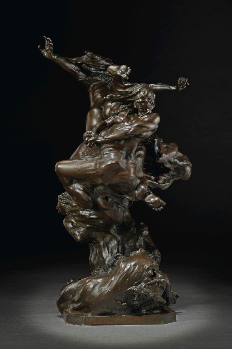Francois-Raoul Larche Bronze Sculpture La Tempête et les Nuées For Sale 4