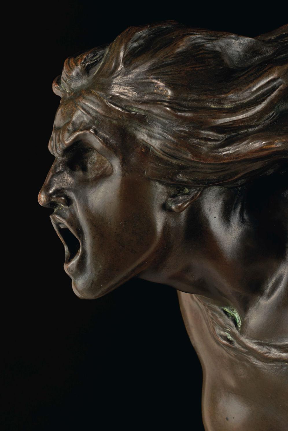 Patinated Francois-Raoul Larche Bronze Sculpture La Tempête et les Nuées For Sale