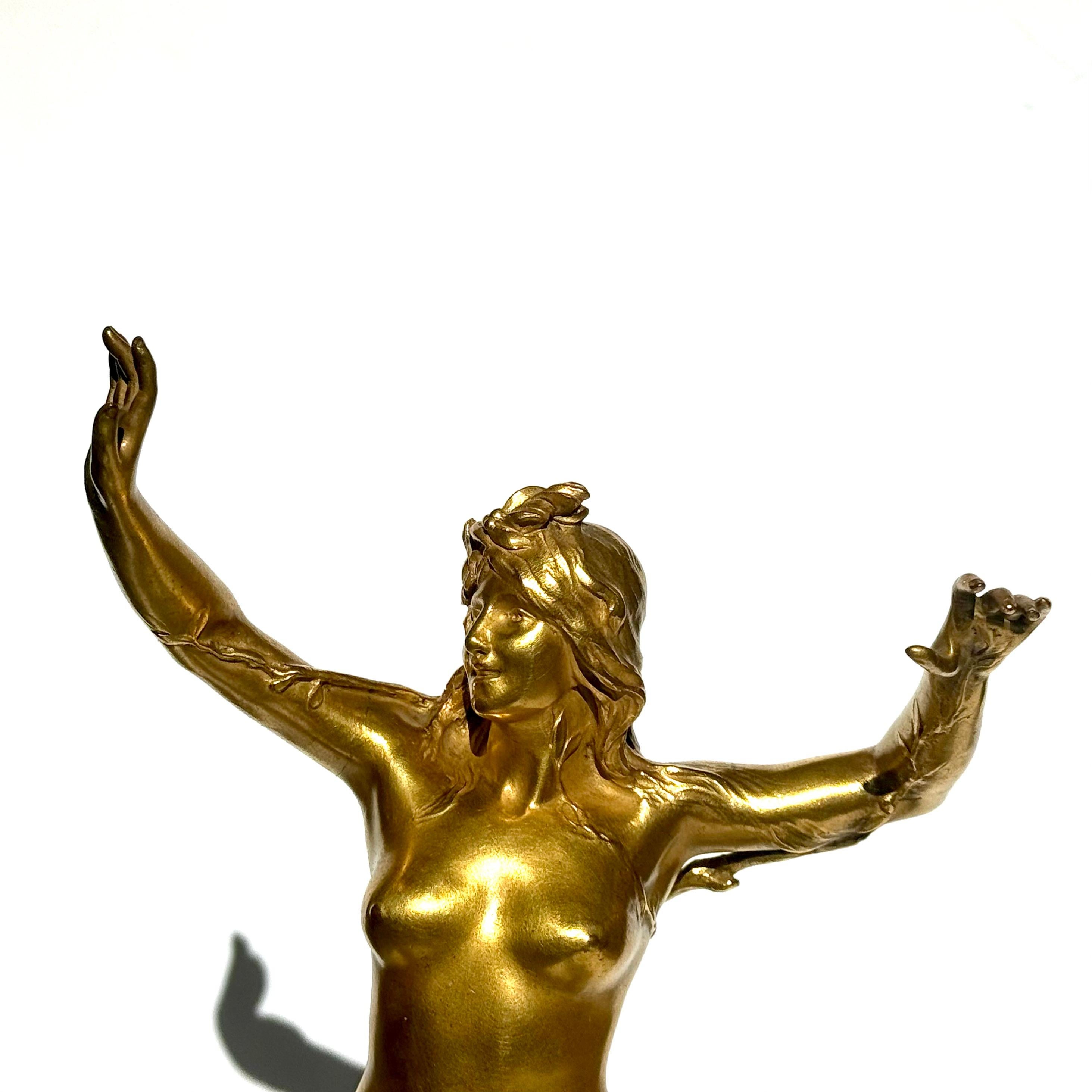 Bronzo Francois Raoul Larche (1860-1912) LA SEVE o Métamorphose de Daphné in vendita