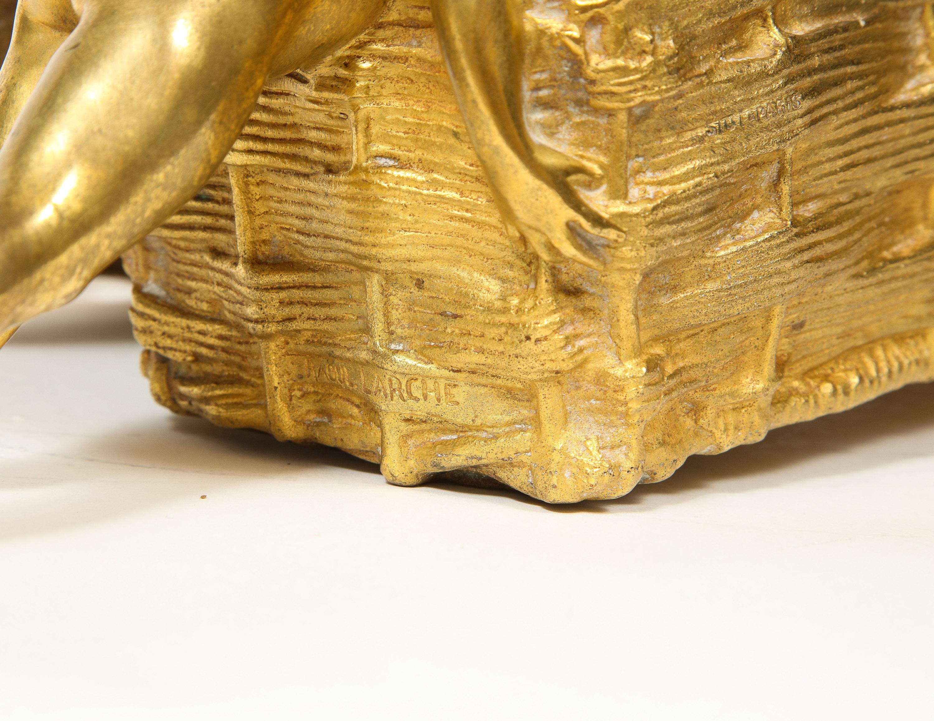 Francois-Raoul Larche a French Gilt Bronze Table Centerpiece 8