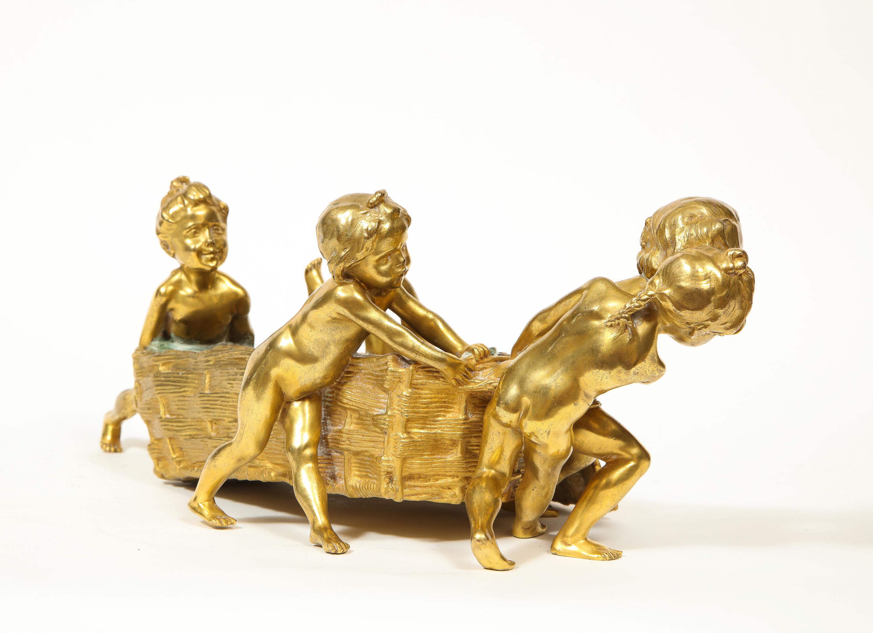 Francois-Raoul Larche a French Gilt Bronze Table Centerpiece 2