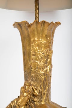 Francois-Raoul Larche Gilt Bronze Vase/Lamp with Siot-Paris Foundry Stamp