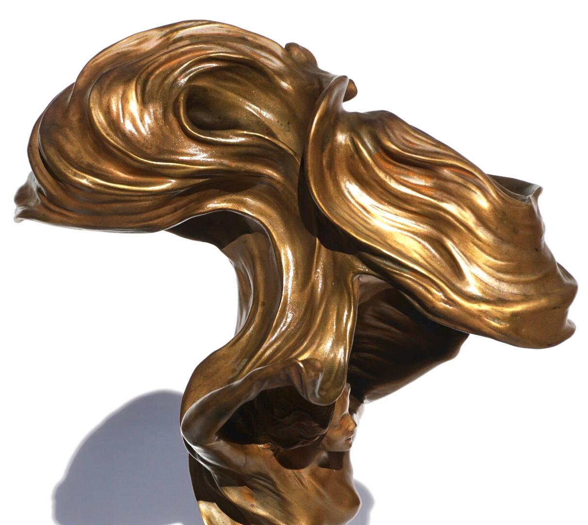 Francois-Raoul Larche 'Loie Fuller' Table Lamp  In Excellent Condition For Sale In Dallas, TX
