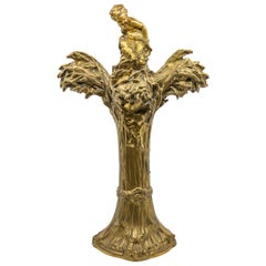 François-Raoul Larche Midcentury Bronze Lamp