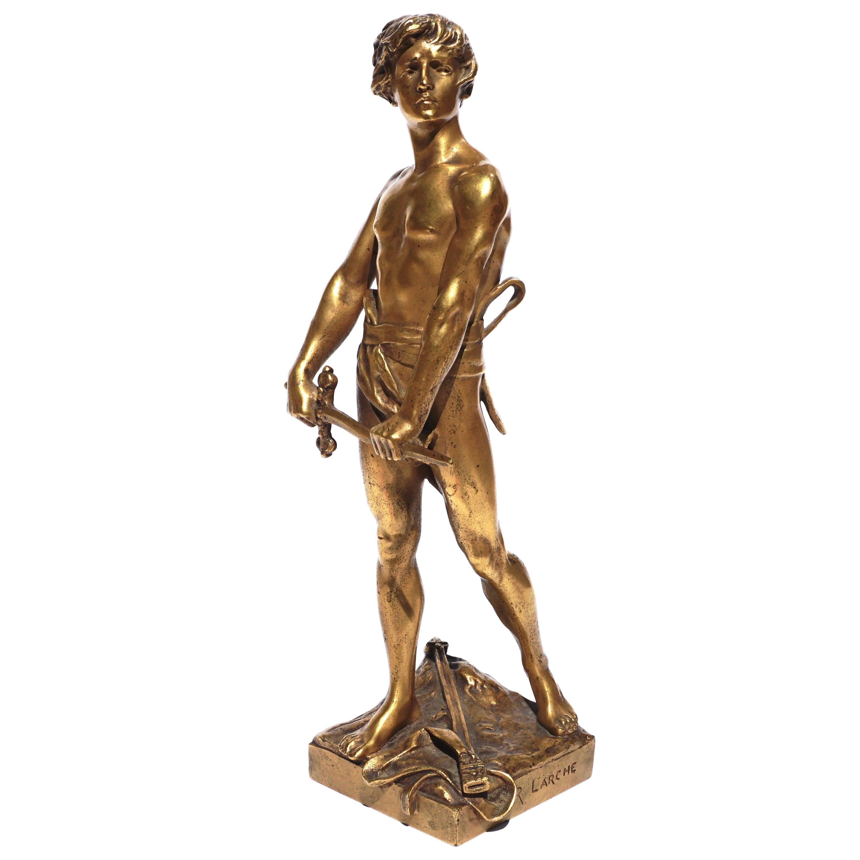 Francois Raoul Larche “Vingt Ans” Gilt Bronze