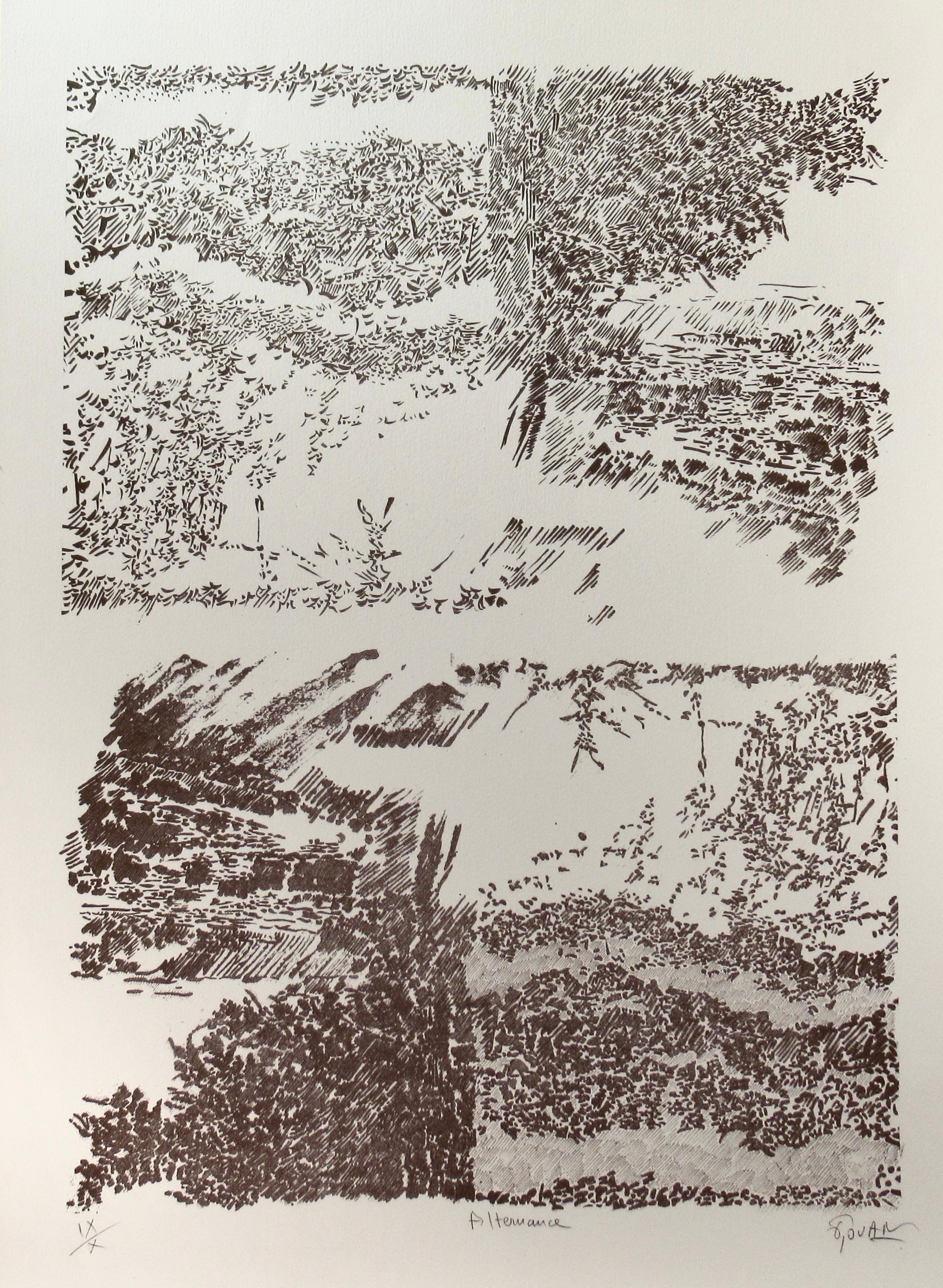 Alternance - Print by Francois Rouan