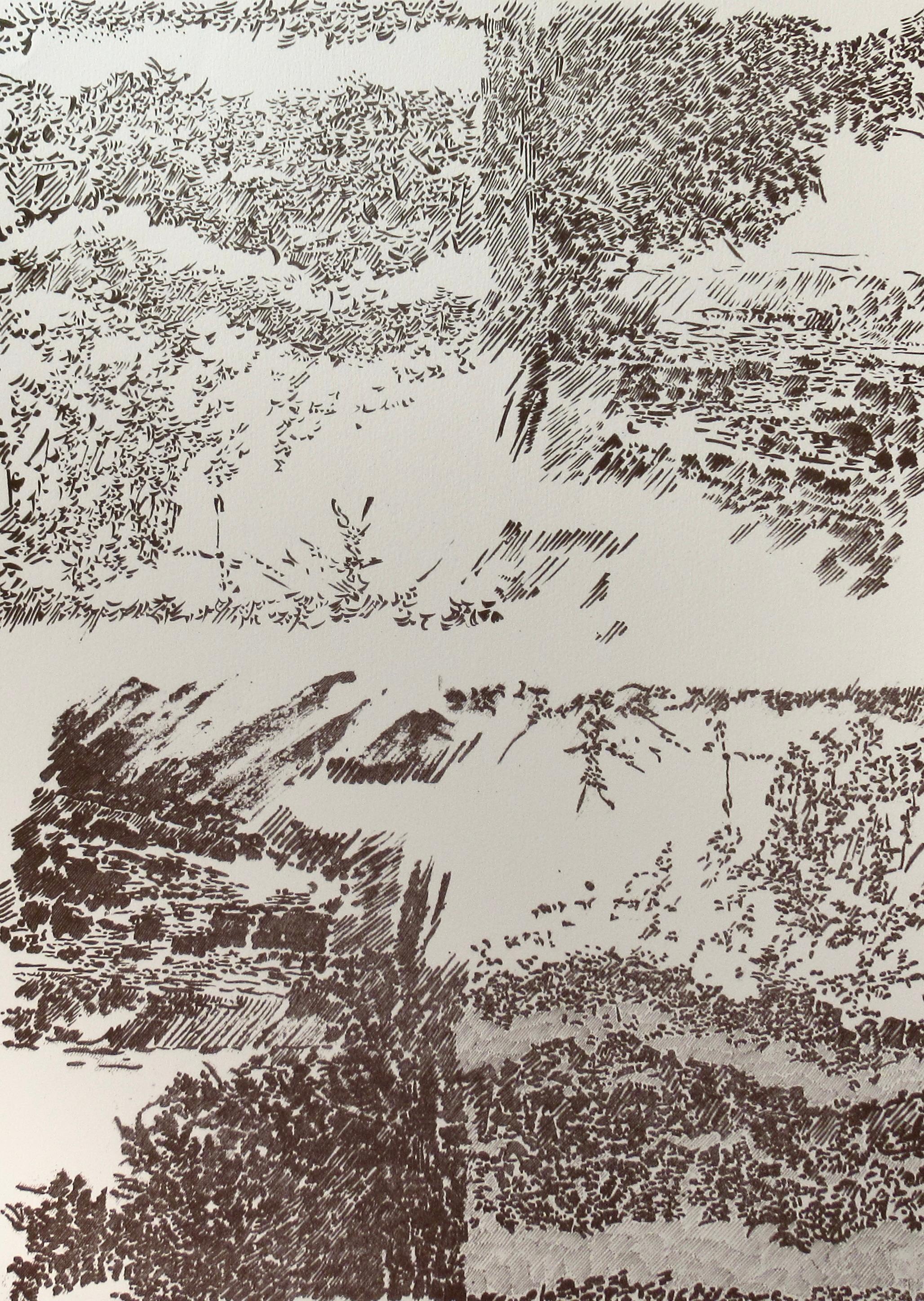 Francois Rouan Abstract Print - Alternance