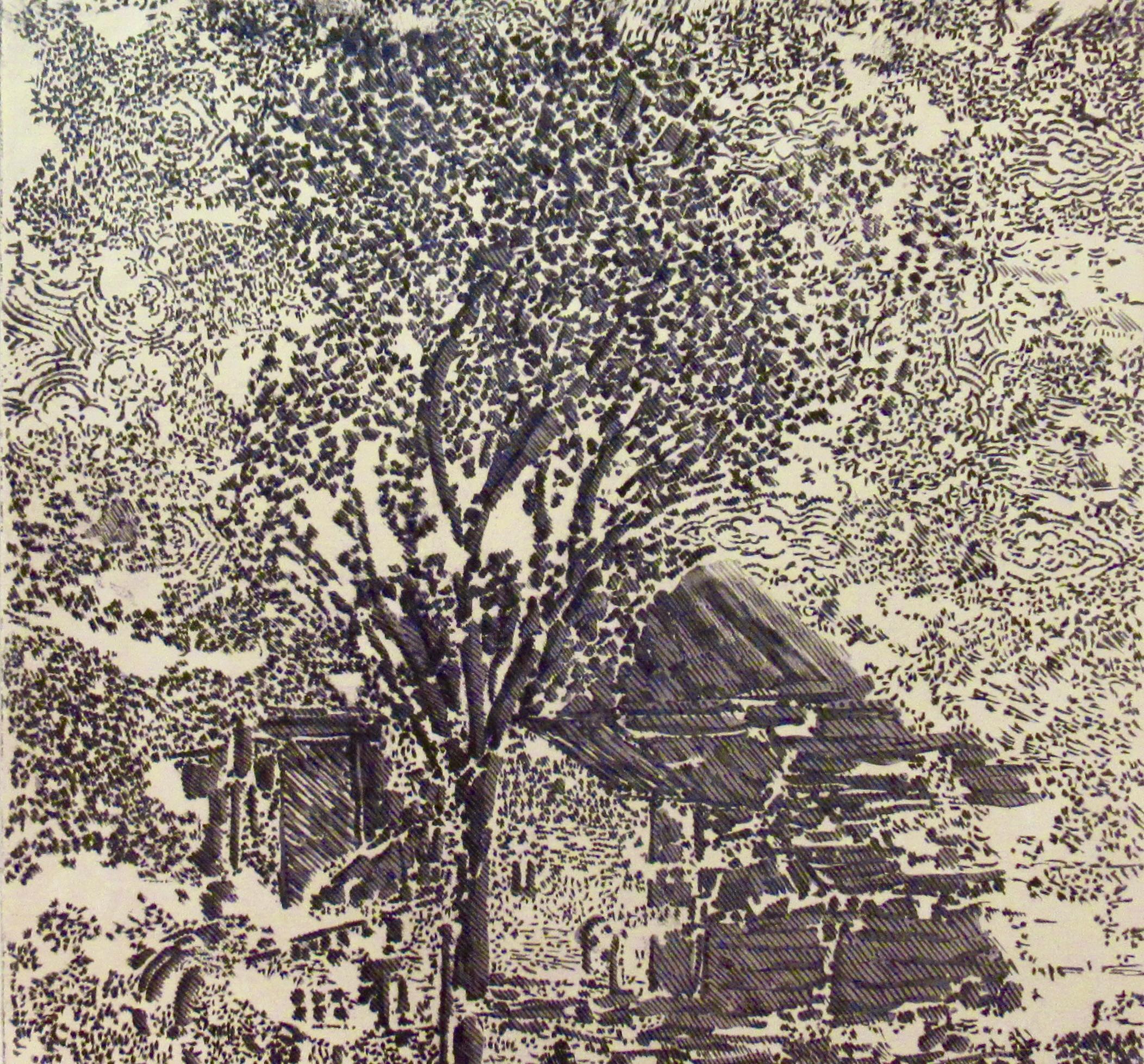 Manor Arena - Abstract Expressionist Print by Francois Rouan