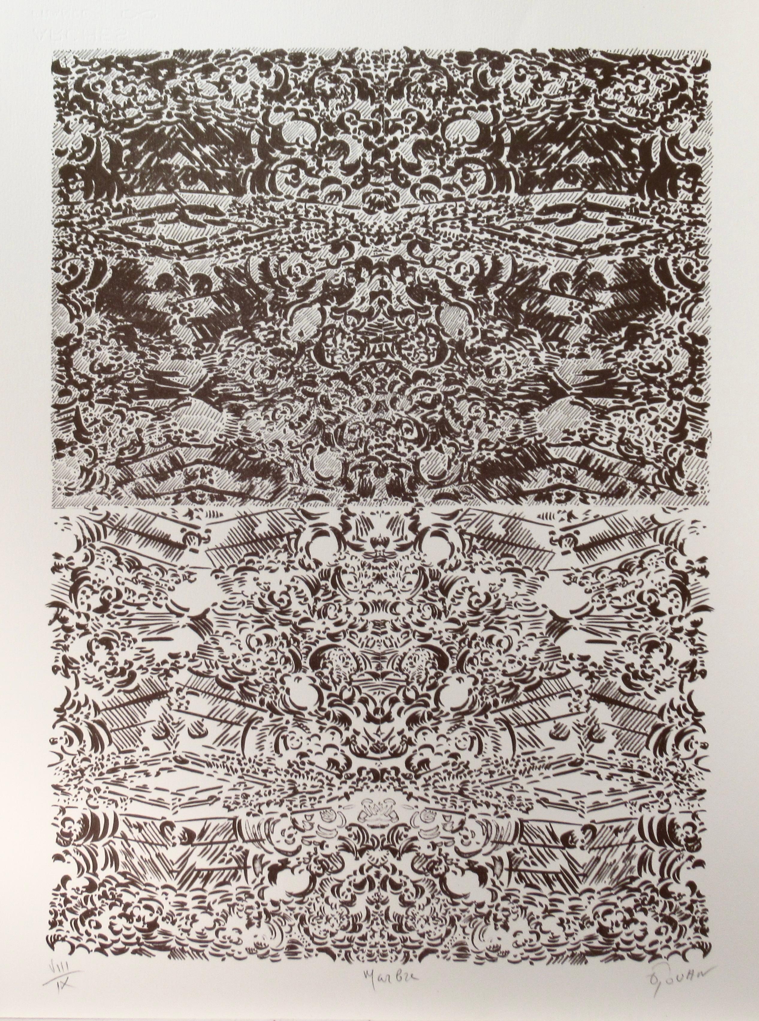 Marbre - Print by Francois Rouan