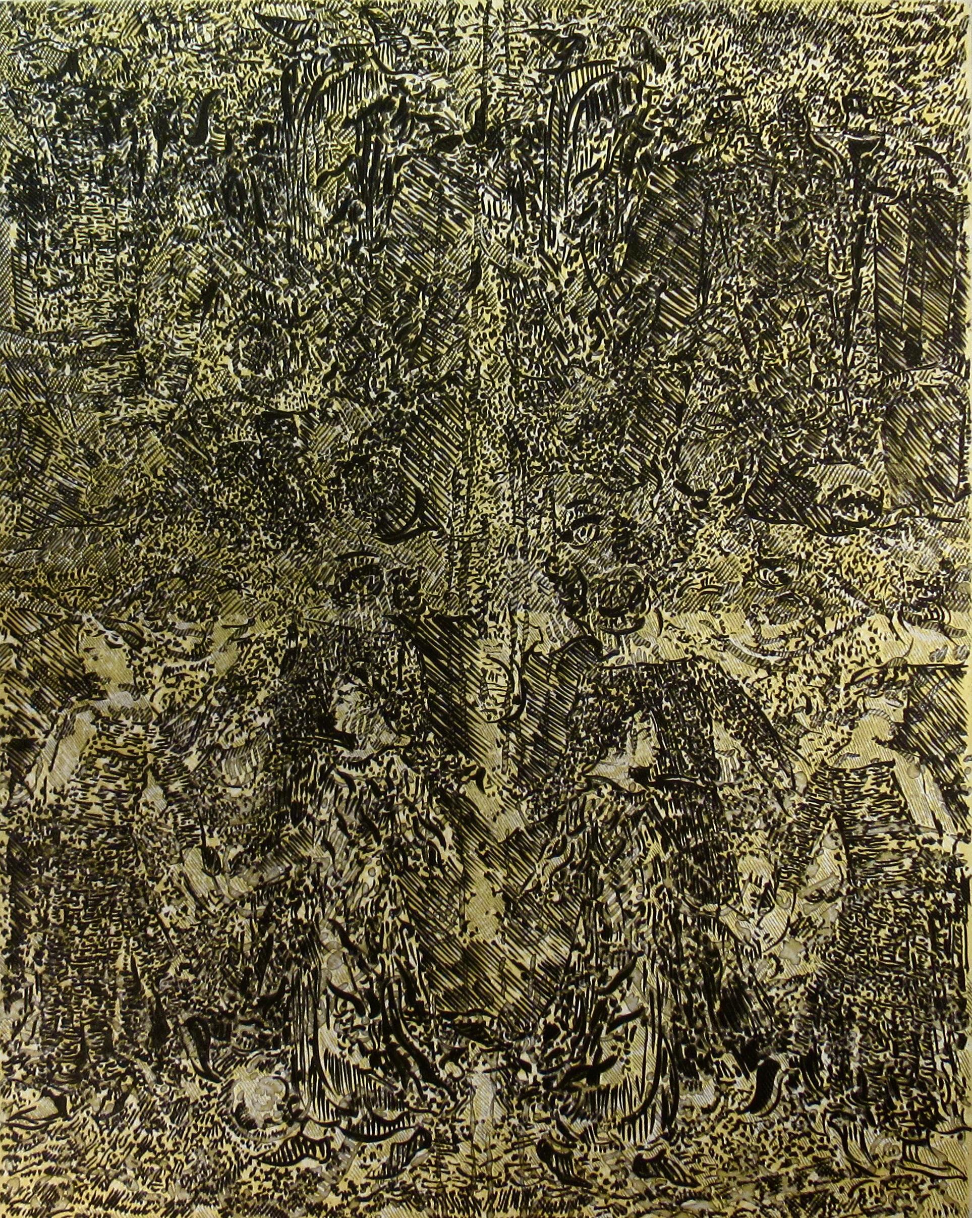 Sans Titre II - Abstract Expressionist Print by Francois Rouan
