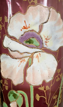 Francois Theordore Legras, Purple Vase, 20th Century Art Nouveau