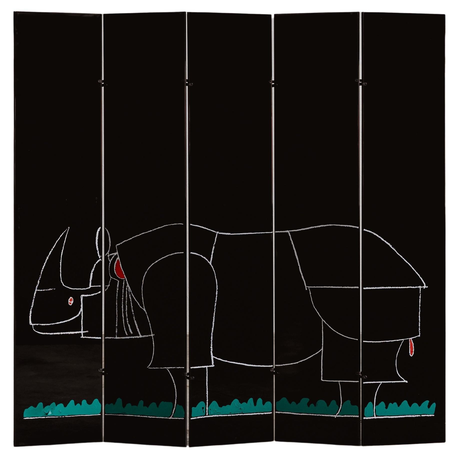 François-Xavier Lalanne and Kazuhide Takahama "Rhinocéros" Room Divider, 1971 For Sale