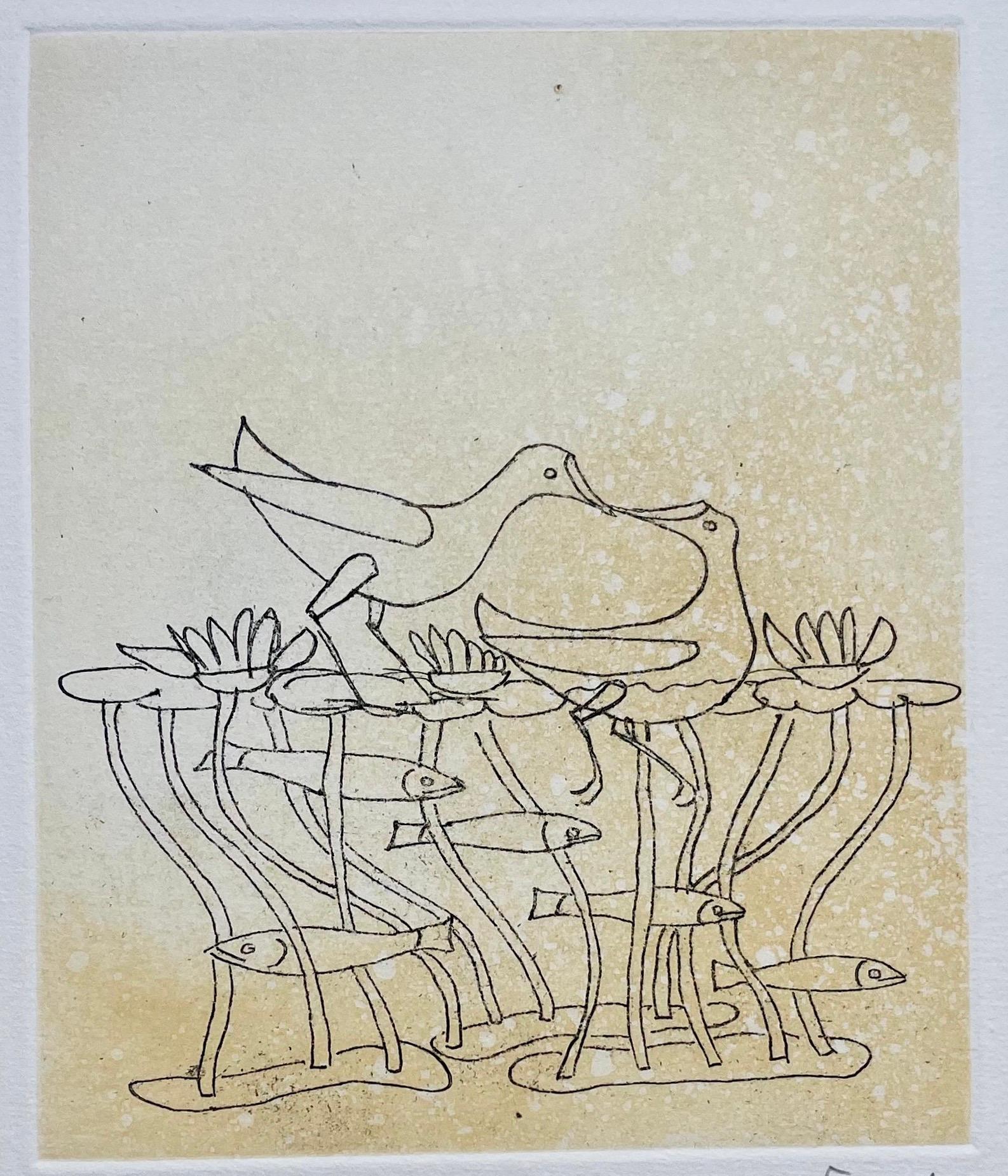 François-Xavier Lalanne (1927-2008), Oiseaux, vers 2000

Estampe originale (eau-forte et aquatinte) signée au crayon par François Xavier Lalanne, en parfait état.
Édition limitée à 80 exemplaires numérotés 
Dimensions : 34 x 26 cm (13,4 x 10,2