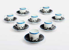 Francois-Xavier LALANNE - "Les Silhouettes" Coffee service in Limoges Porcelain.