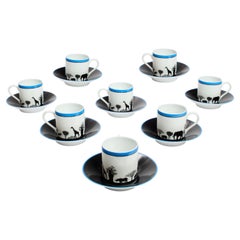 Francois-Xavier LALANNE - "Les Silhouettes" Coffee service in Limoges Porcelain.
