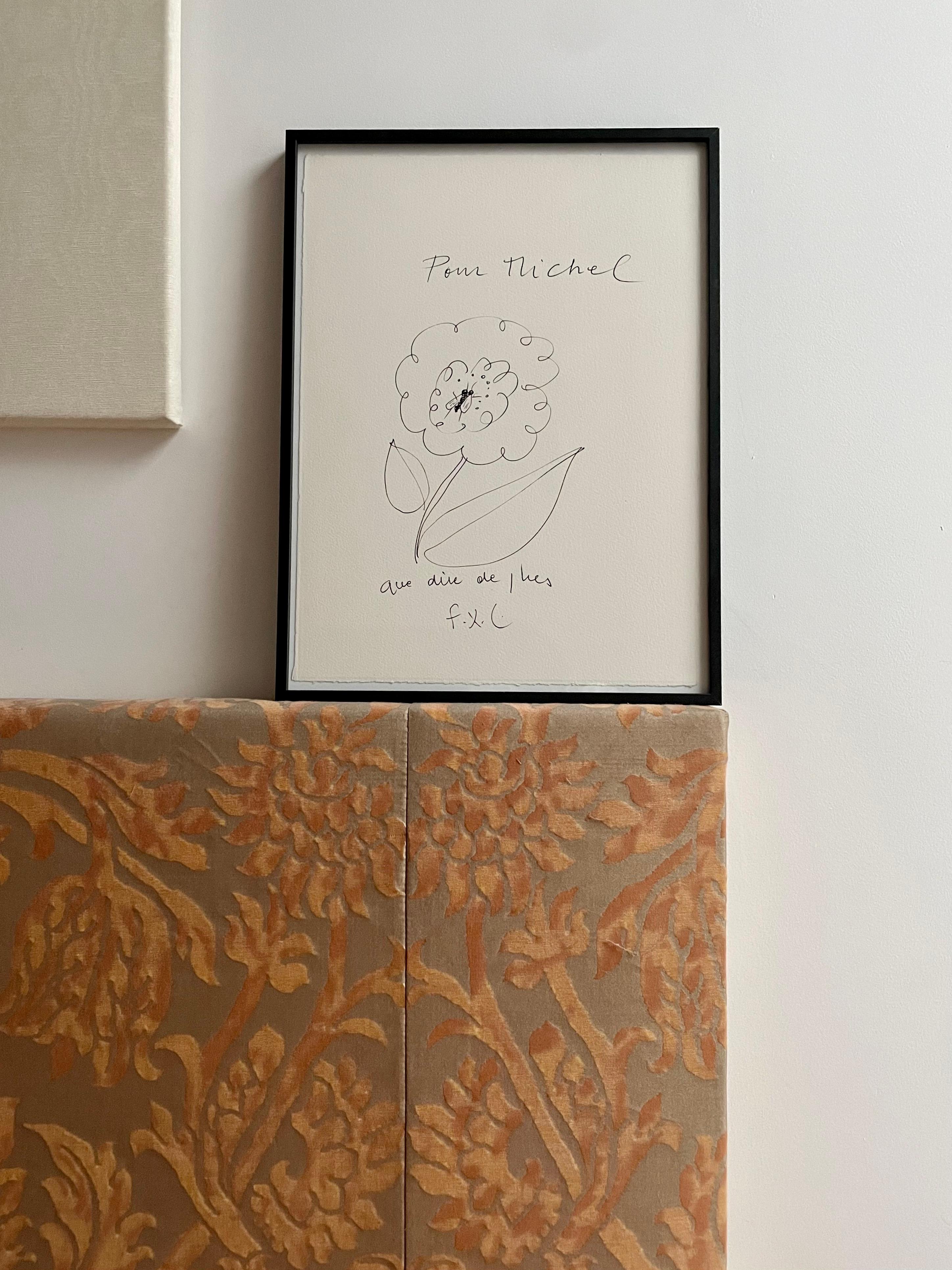 Carta François-Xavier Lalanne, disegno originale a inchiostro, 2004 in vendita