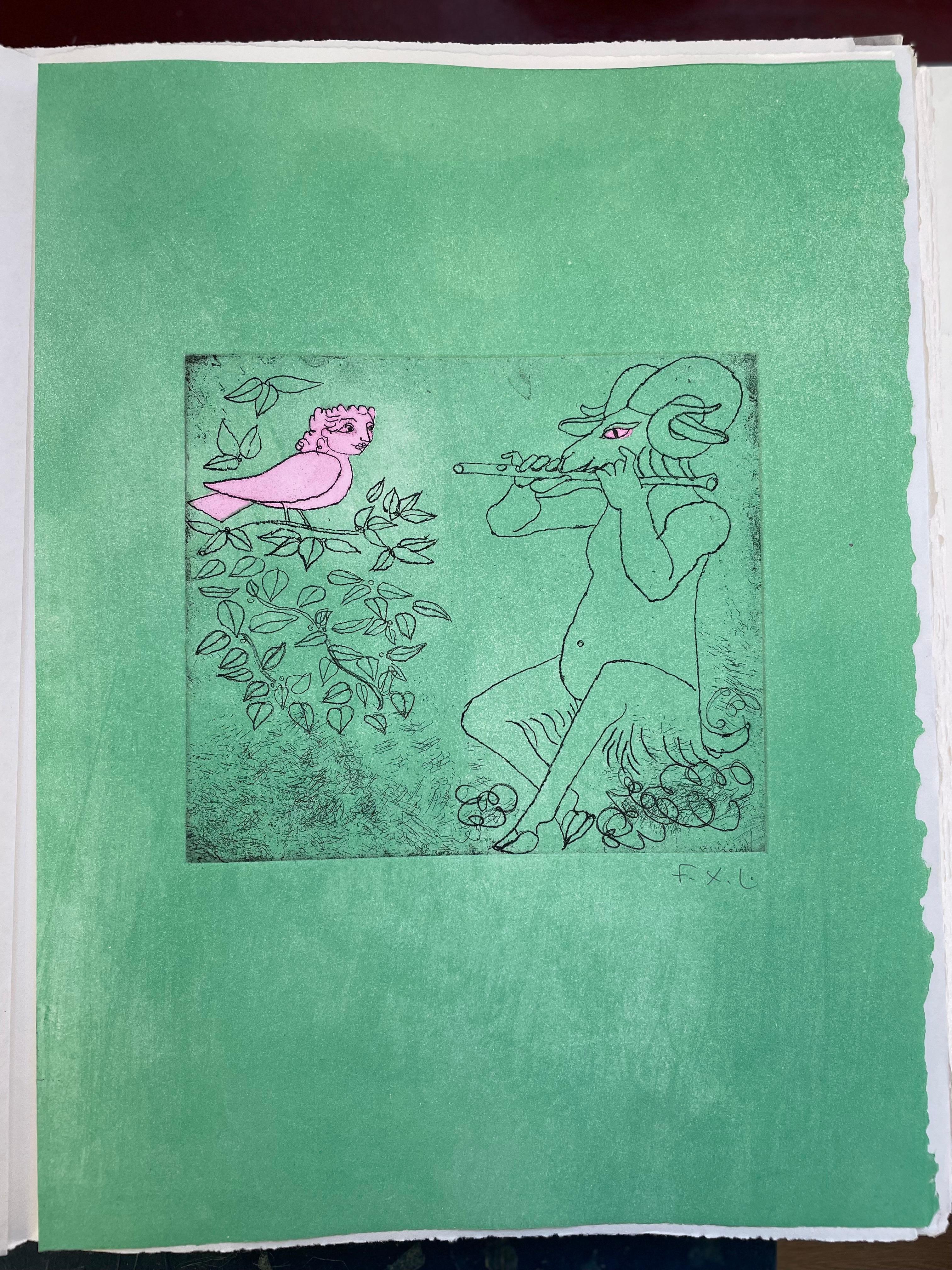 François-Xavier Lalanne (1927-2008) - A ram and a bird -2005 - Print by Francois-Xavier Lalanne