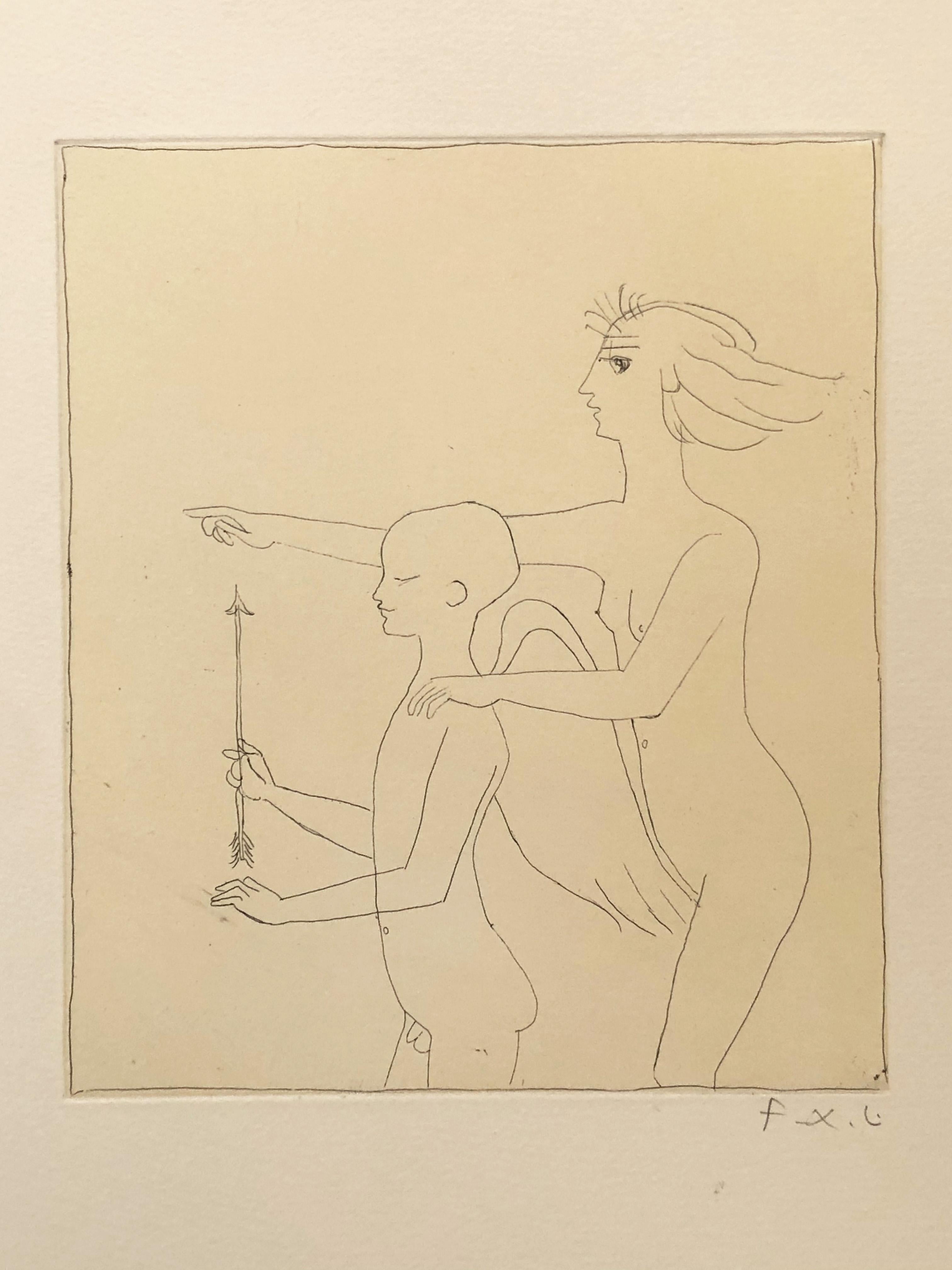 Francois-Xavier Lalanne (1927-2008) Allegory of Love, 2002
Techniques : etching on paper 
Hand signed in pencil by François Xavier Lalanne, in perfect condition


Dimensions of the paper : 38 x 28 cm (14,96 x 11 inches)
Dimensions of the etching