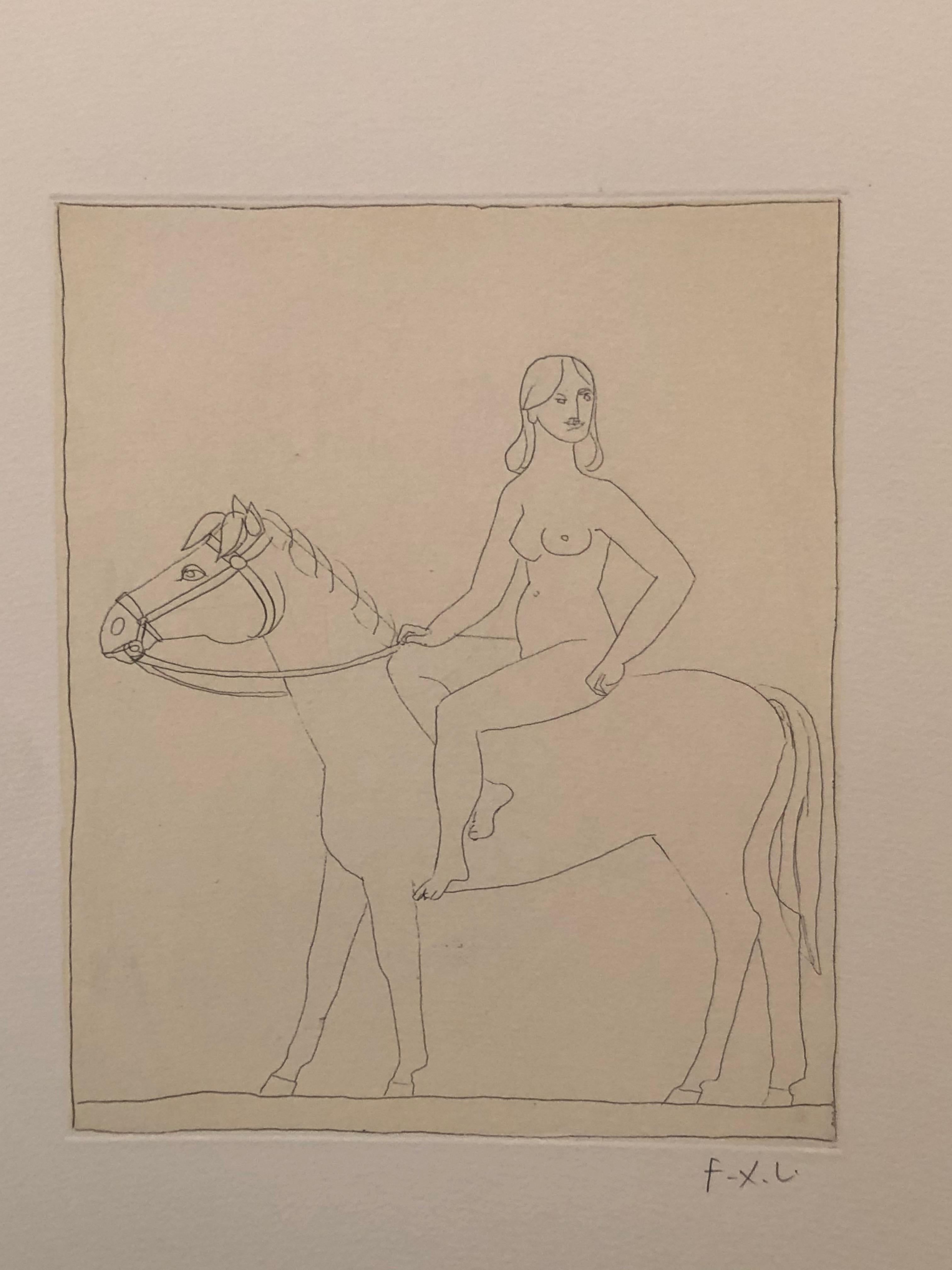 Francois-Xavier Lalanne (1927-2008), Femme et cheval, 2002
Techniques : gravure sur papier 
Signée au crayon par François Xavier Lalanne, en parfait état.


Dimensions du papier : 38 x 28 cm (14,96 x 11 pouces)
Dimensions de la gravure elle-même :