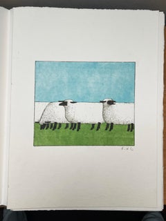 François-Xavier Lalanne, Sheeps (Les Moutons), rare original print, 2004