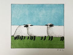 François-Xavier Lalanne, Sheeps (Les Moutons), rare original print, 2004
