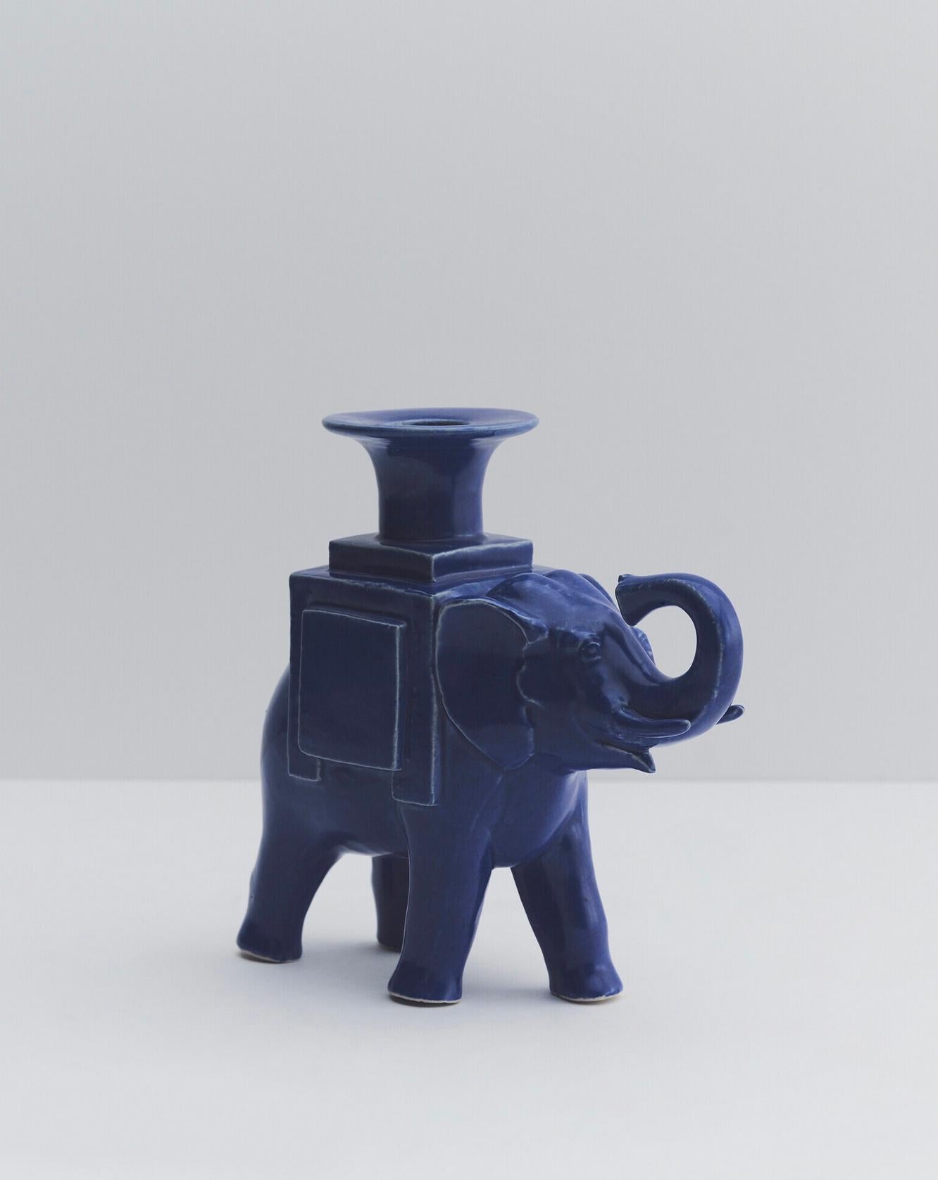 Paire Bougeoirs Elephant, Candle Stick, Animal, Ceramic, Lalanne, Design For Sale 2