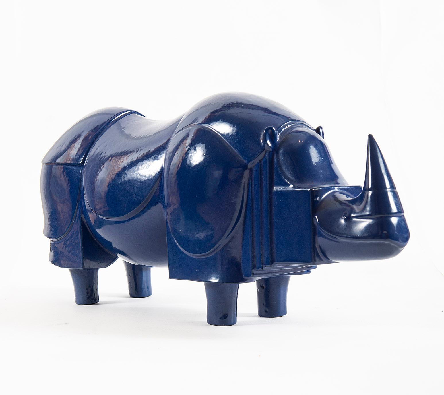 Rhinoceros, Lalanne, Animal, Design, Iron, Limited edition, 1980's, Blue

Ed. 56/150 pcs
1981
Enamelled cast iron
25 x 55 x 15 cm
Signed underside : FXL 81 / Artcurial / 56/150
Certificate of authenticity issued by Artcurial and signed by the