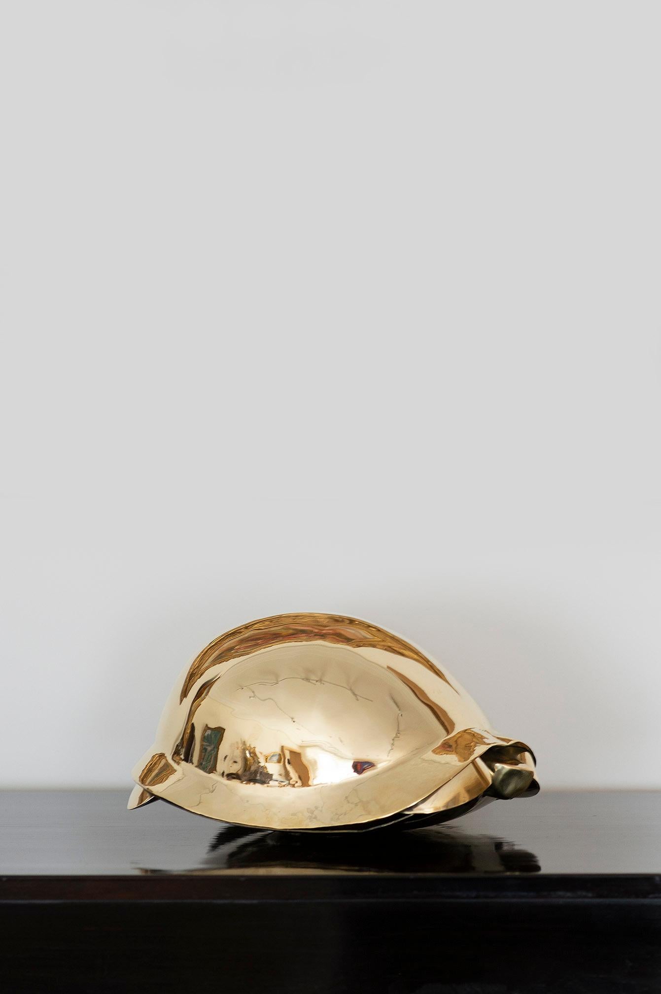Tortue, Lalanne, Diseño, Escultura, Oro, Años 70 - Figurative Sculpture Gris de Francois-Xavier Lalanne