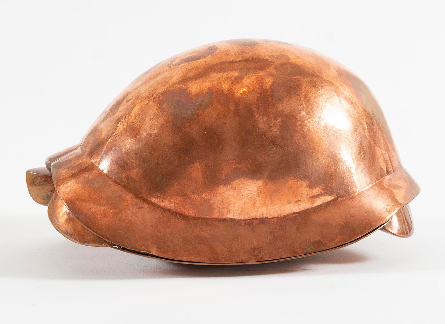 Turtle, by Fx lalanne, Sculpture, Design, Copper, 1970's, ashtray, animal - Contemporary Print by Francois-Xavier Lalanne