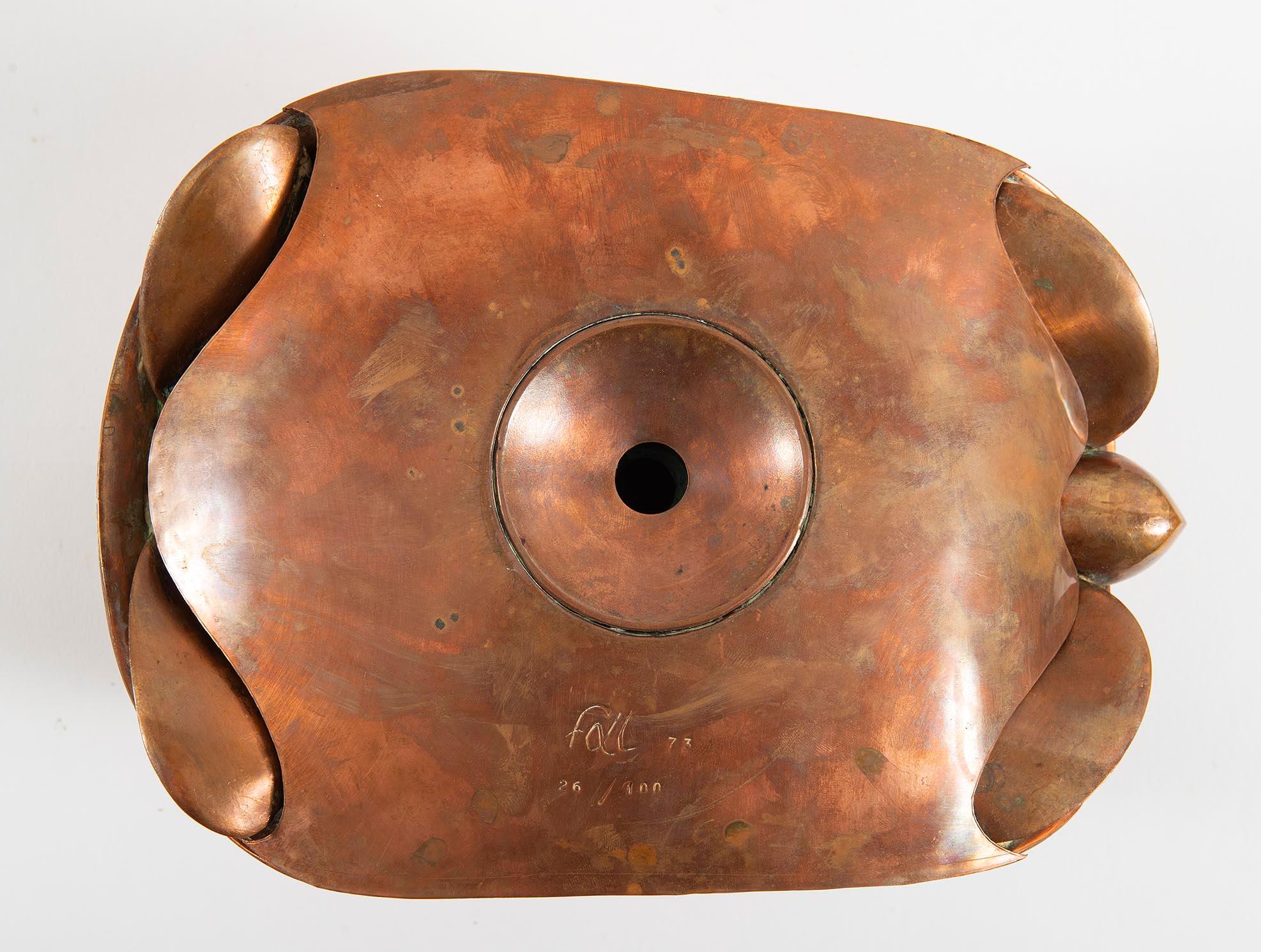 Turtle, by Fx lalanne, Sculpture, Design, Copper, 1970's, ashtray, animal 1