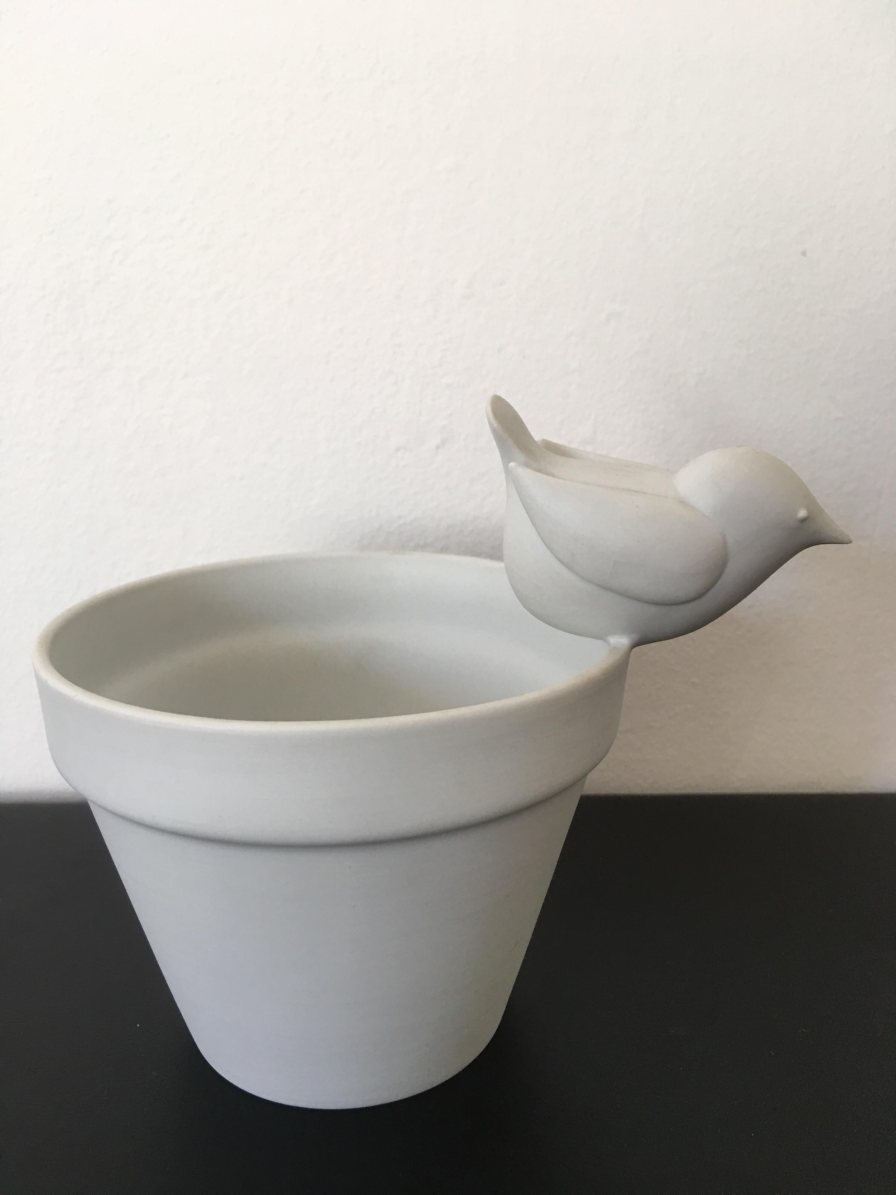 Francois Xavier Lalanne Signed Bird Pot in Biscuit, Limited Edition Paris 1998 6