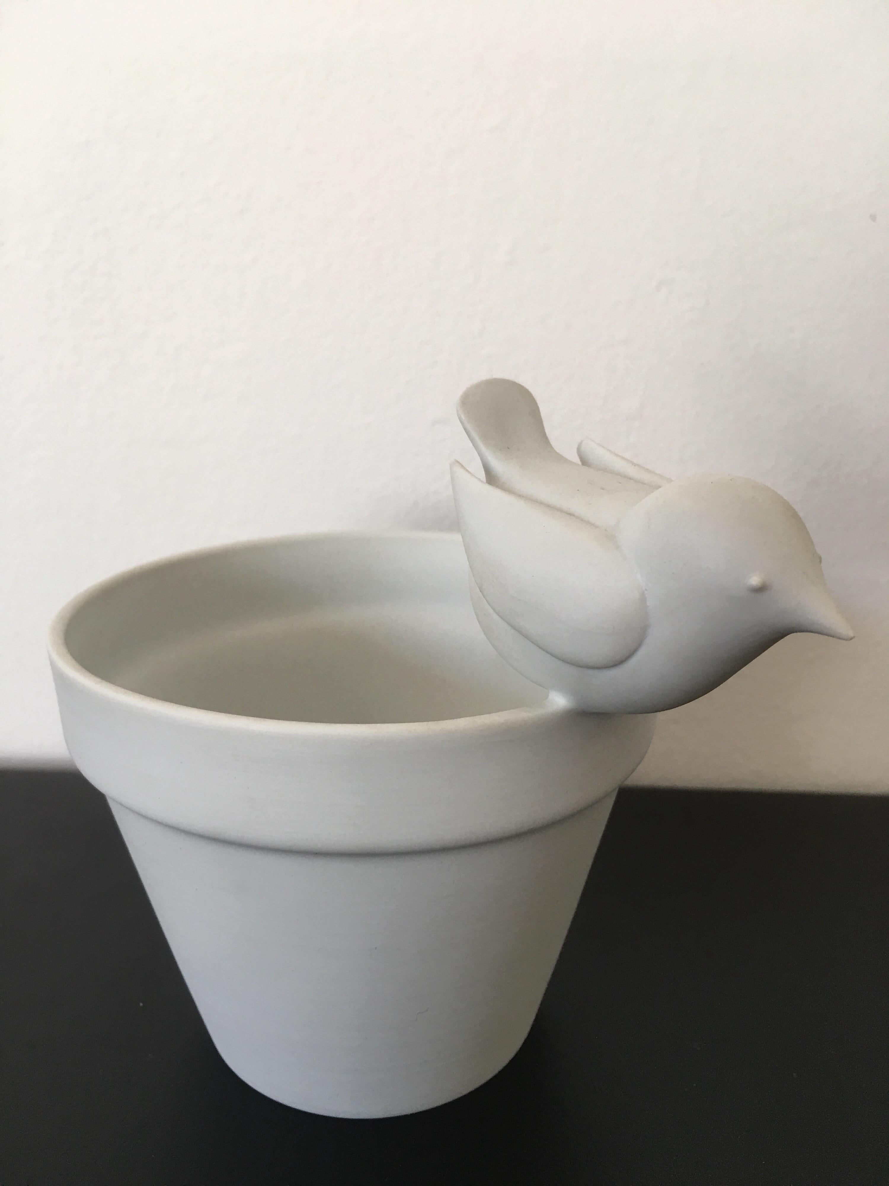 Francois Xavier Lalanne Signed Bird Pot in Biscuit, Limited Edition Paris 1998 7