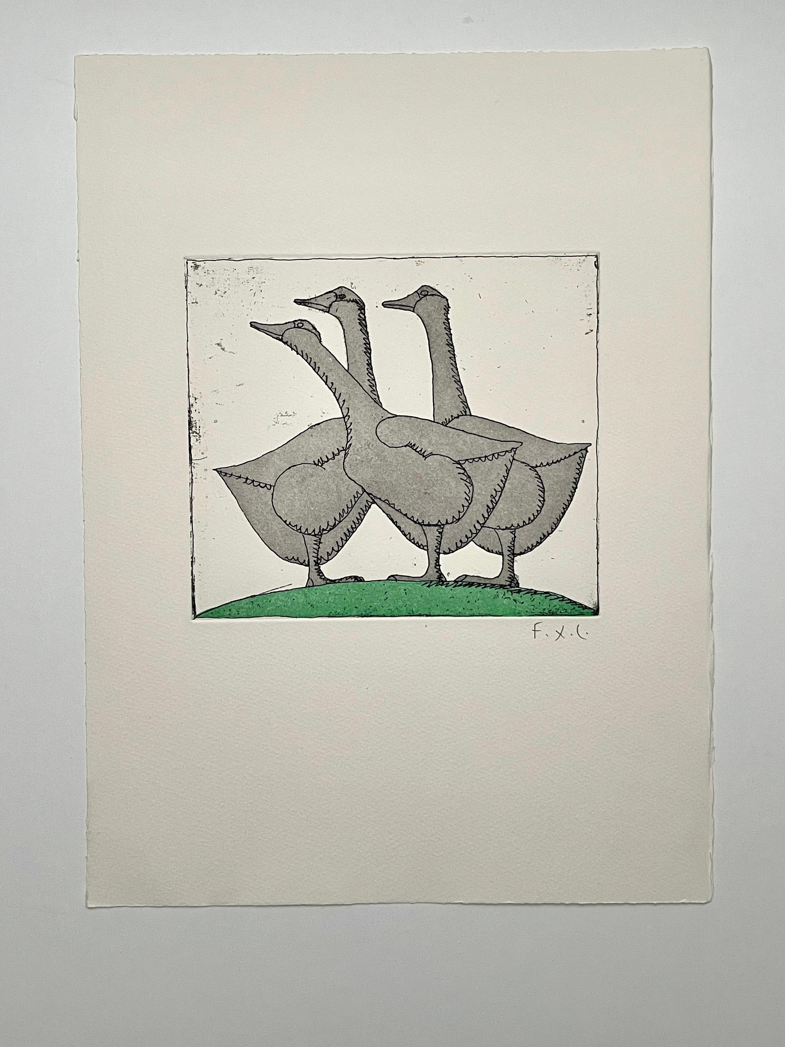Modern Francois-Xavier Lalanne - The Geese (in french : les oies), 2004 For Sale