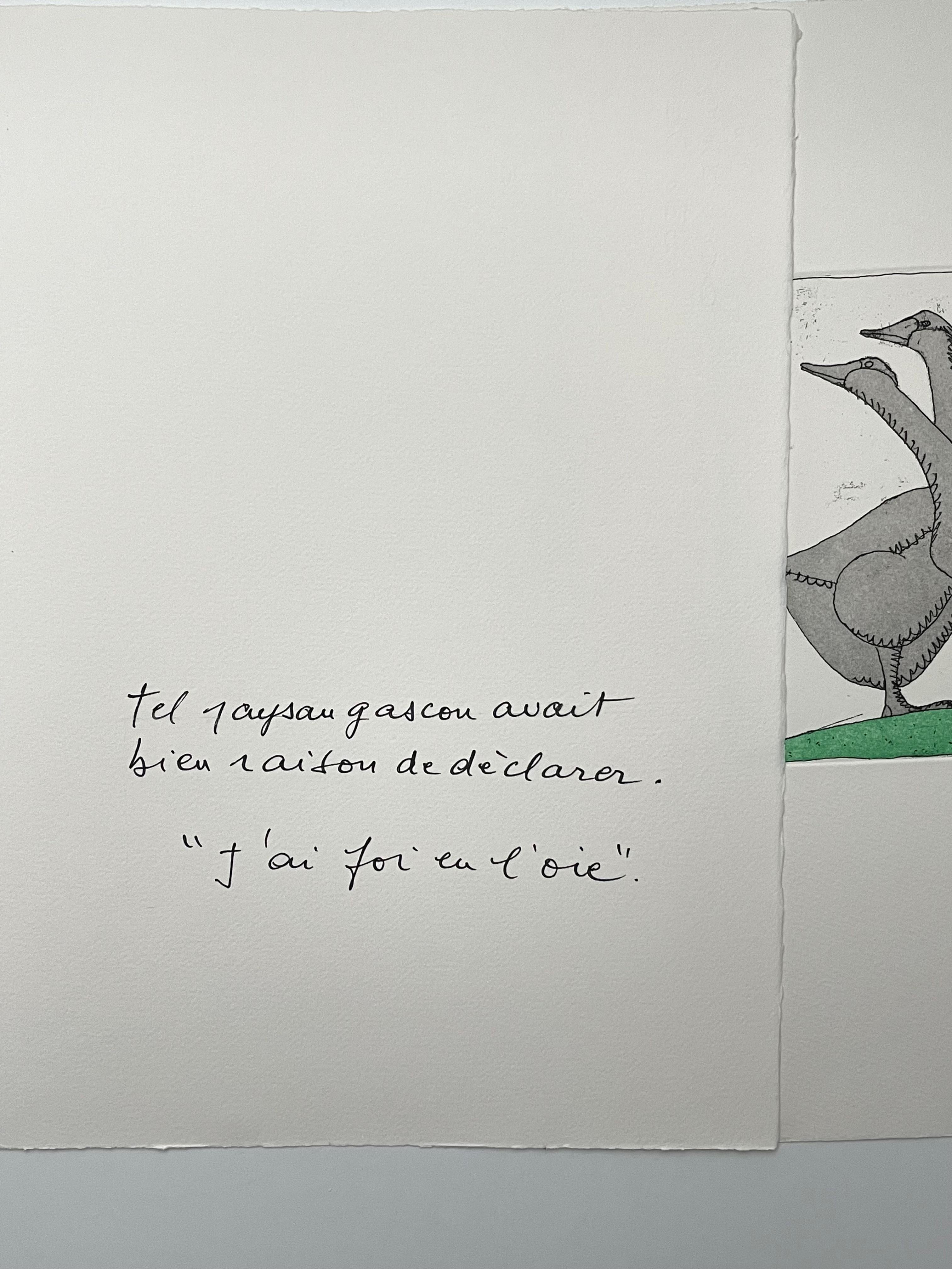 Paper Francois-Xavier Lalanne - The Geese (in french : les oies), 2004 For Sale