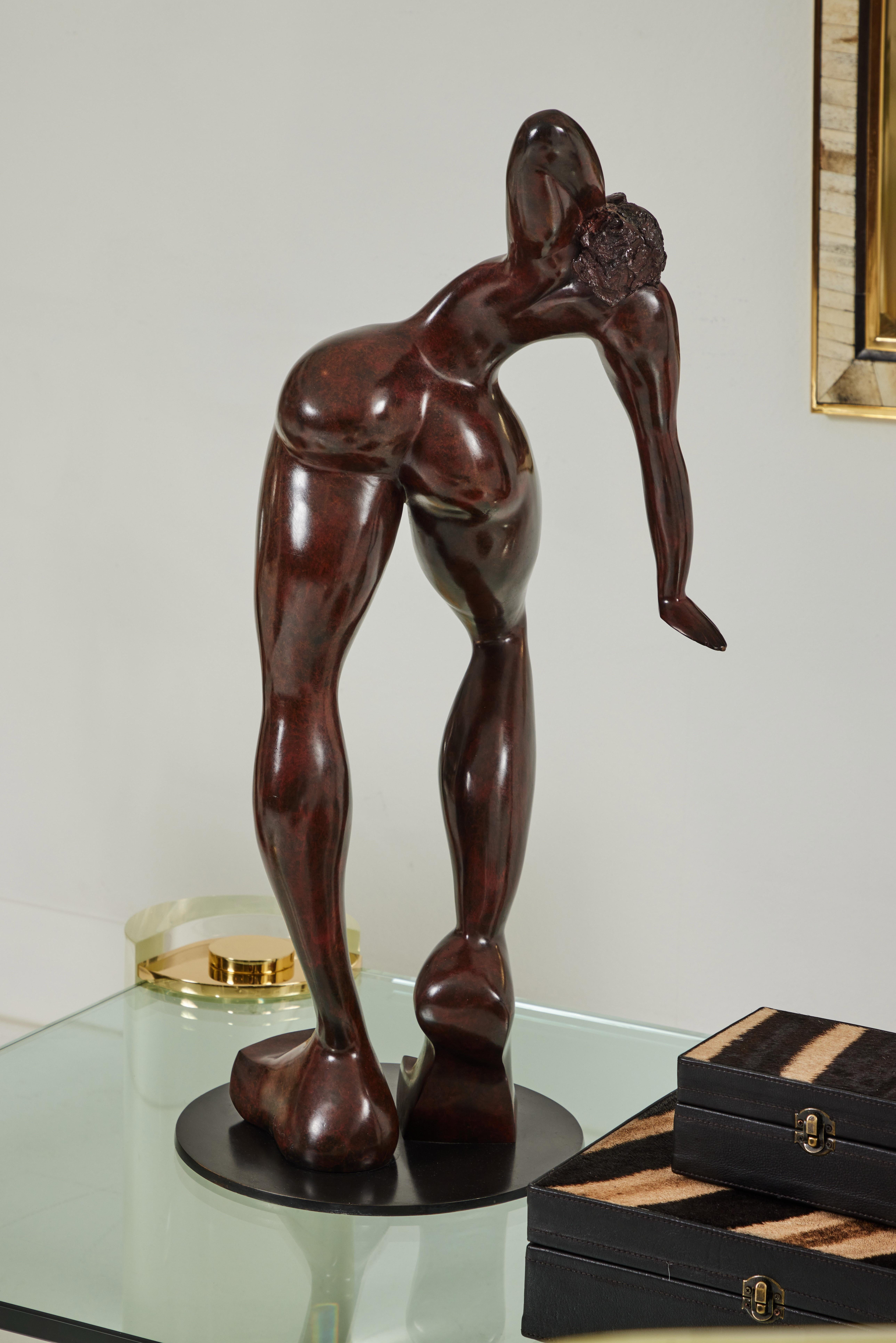 Sculpture en bronze patiné 