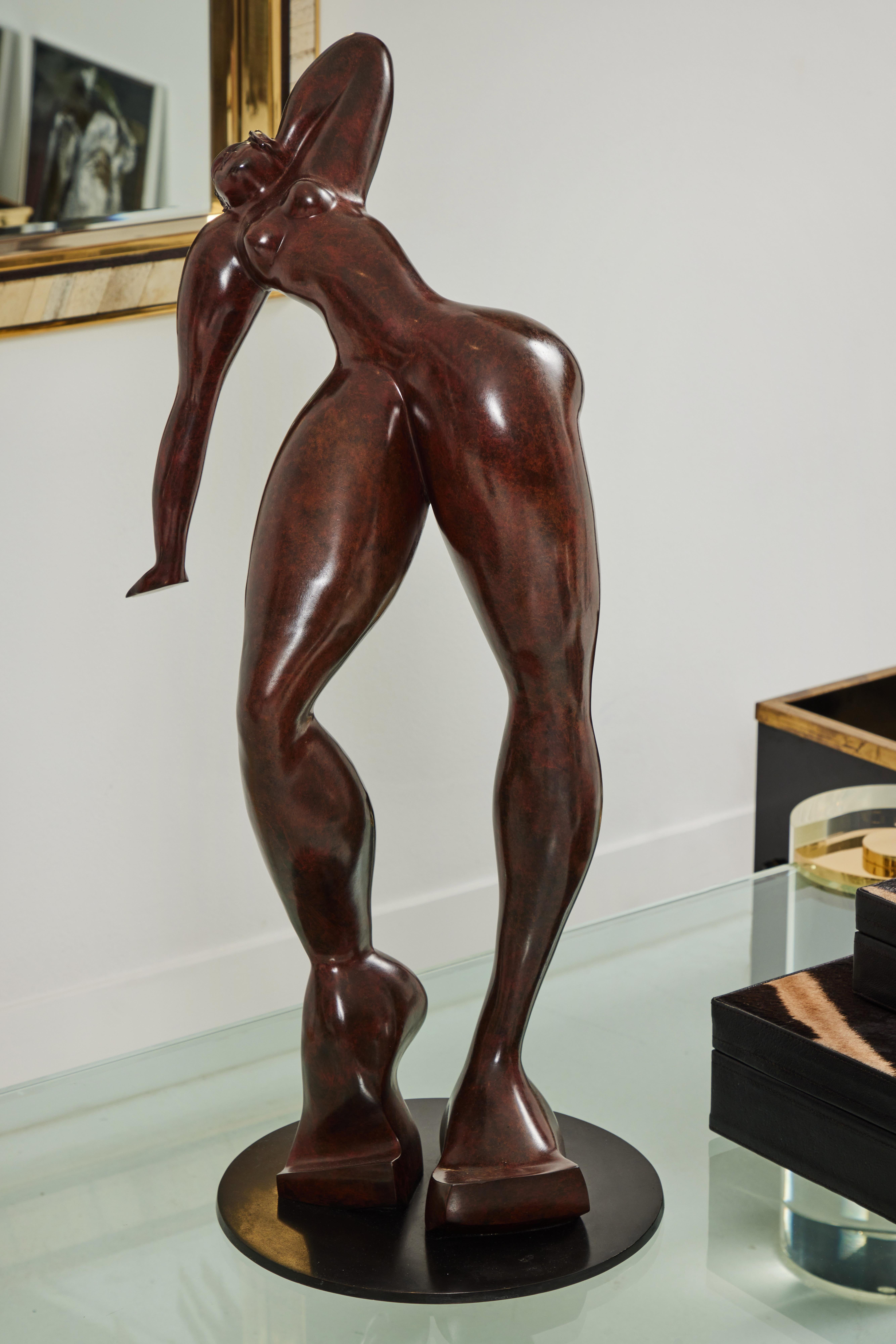 Sculpture en bronze patiné 