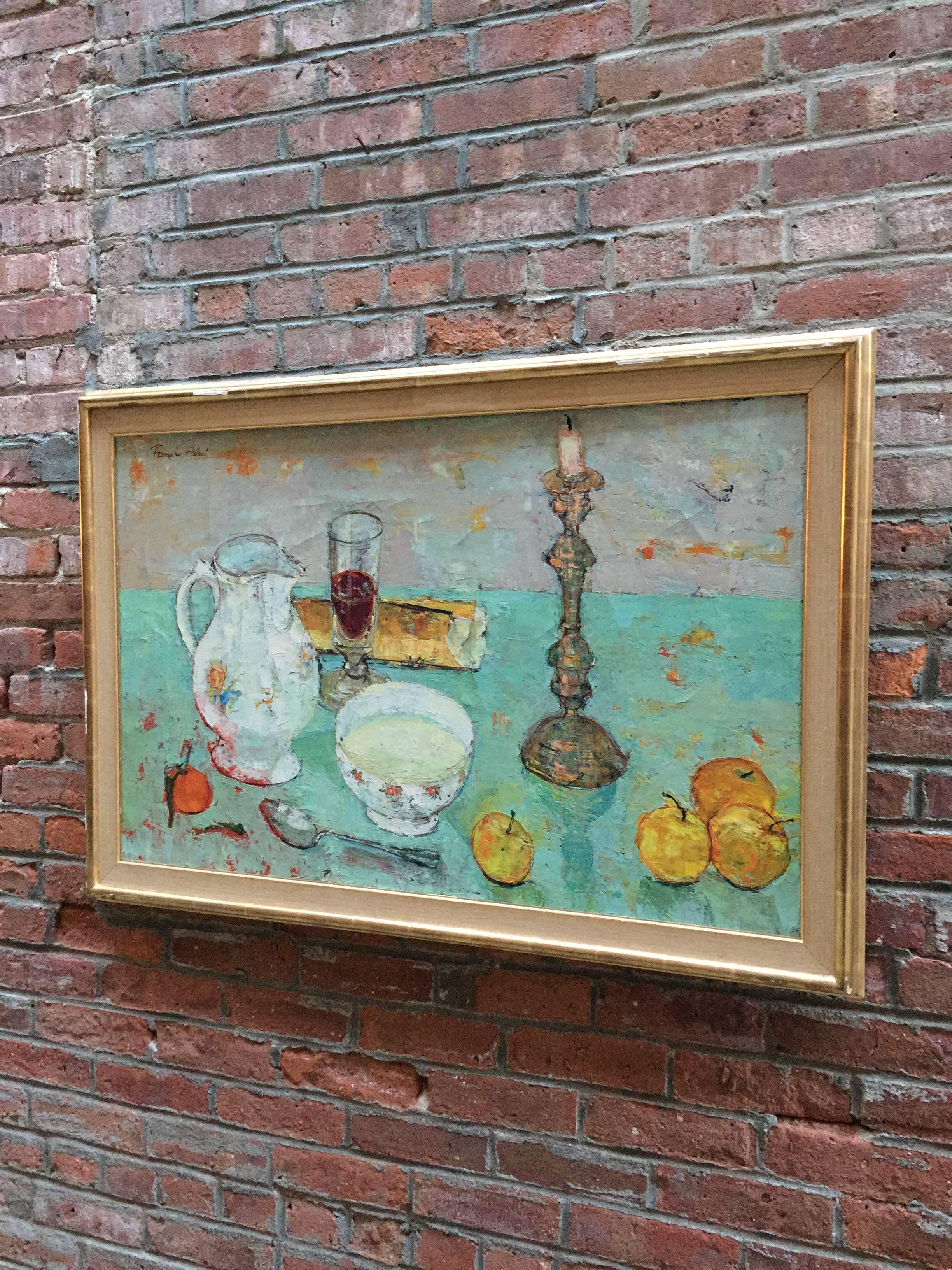 Francoise Adnet Modern French Still Life Painting In Good Condition In Garnerville, NY