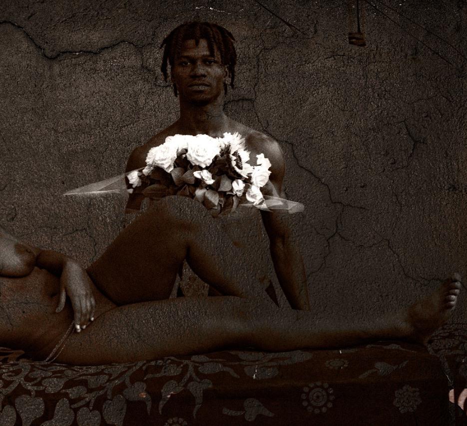 Day Olympia Françoise Benomar Contemporary African photography odalisque nude For Sale 2