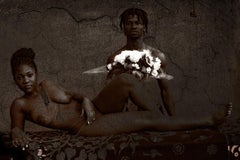 Día Olympia Françoise Benomar Fotografía africana contemporánea odalisca desnuda