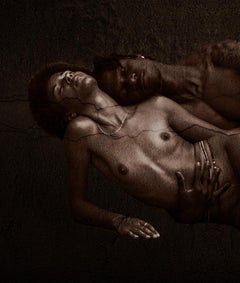 Verweilen in der Nacht Françoise Benomar Contemporary African photography nude sepia