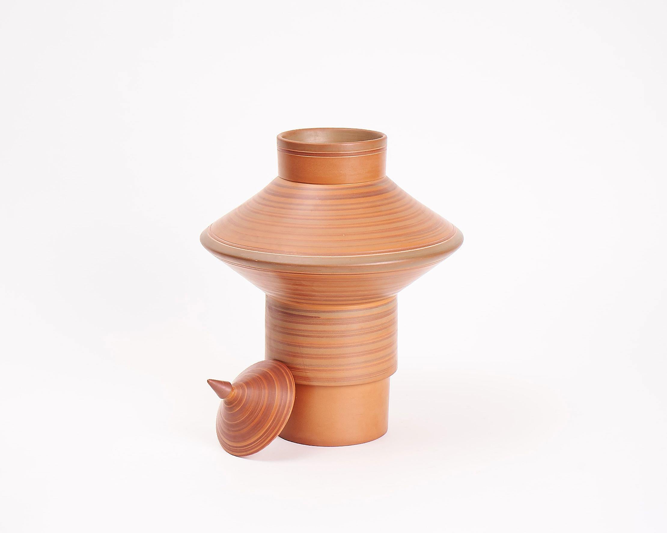 Glazed Françoise Blondeau & Aït Lhaj Hassan, Terracotta Vessel, Morocco, 2000