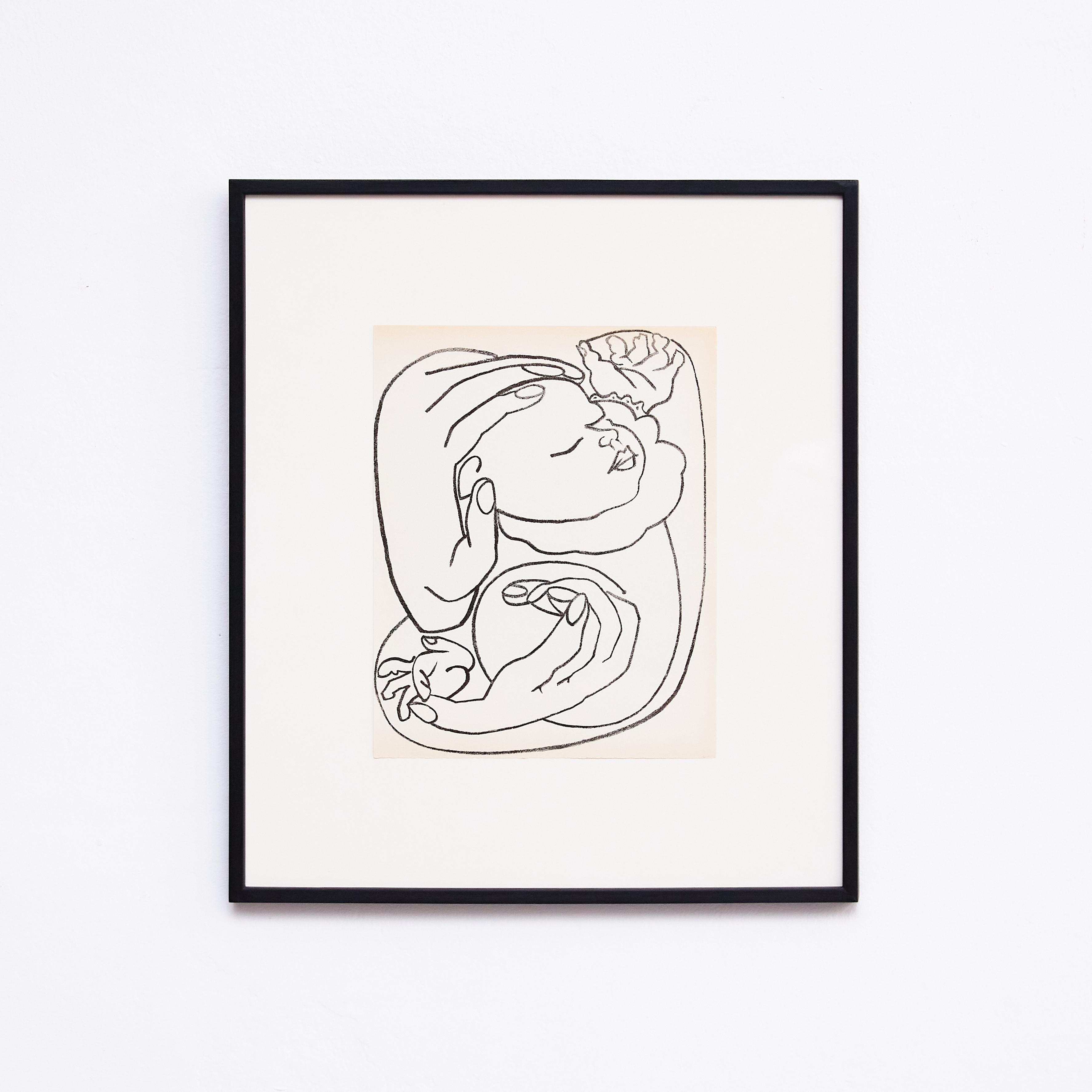 Mid-Century Modern Françoise Gilot Lithograph 'Pages D'amour'', 1951 For Sale