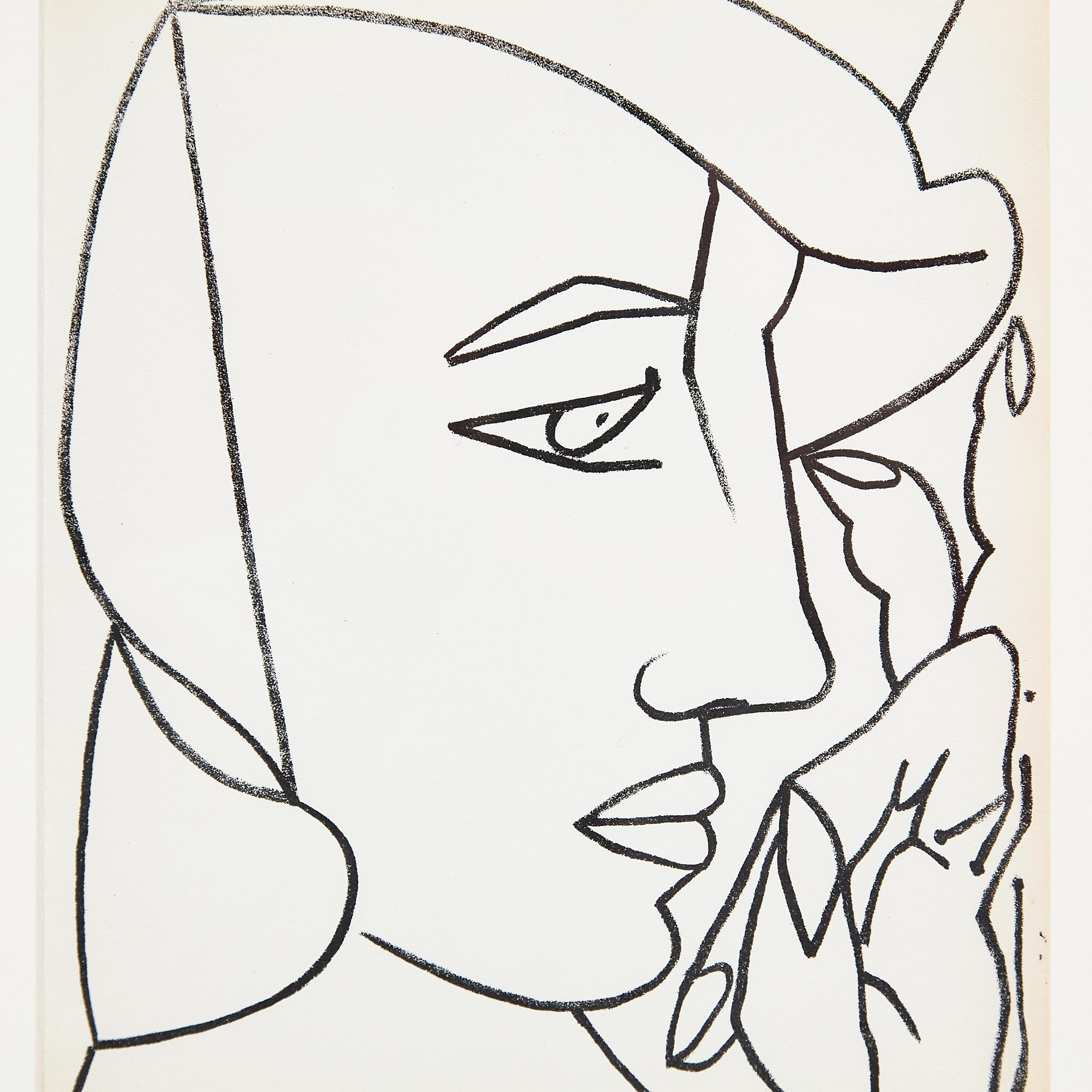 Françoise Gilot Lithograph 'Portrait of a Woman', 1951 For Sale 2